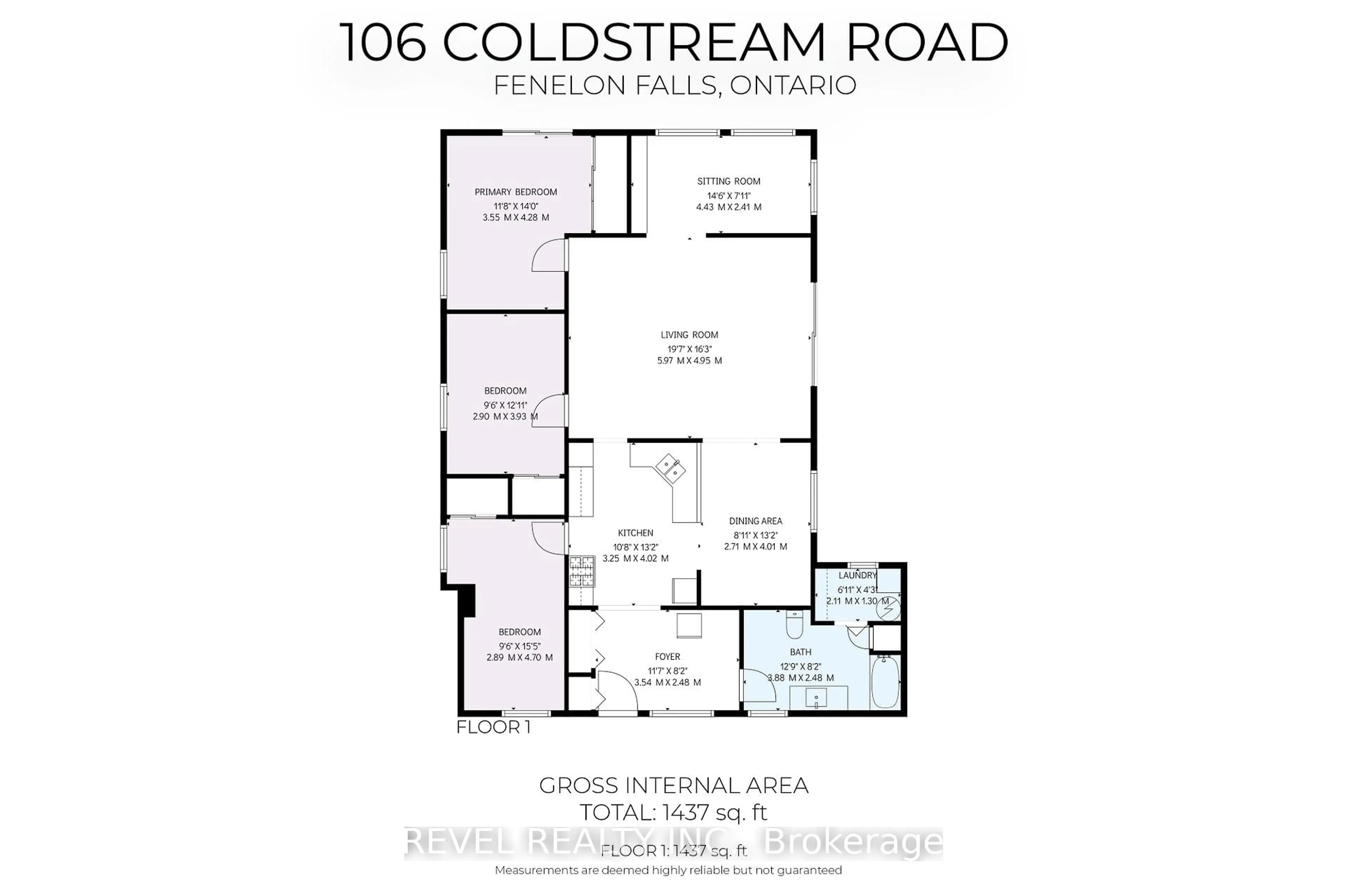 Floor plan for 106 Coldstream Rd, Kawartha Lakes Ontario K0M 1N0