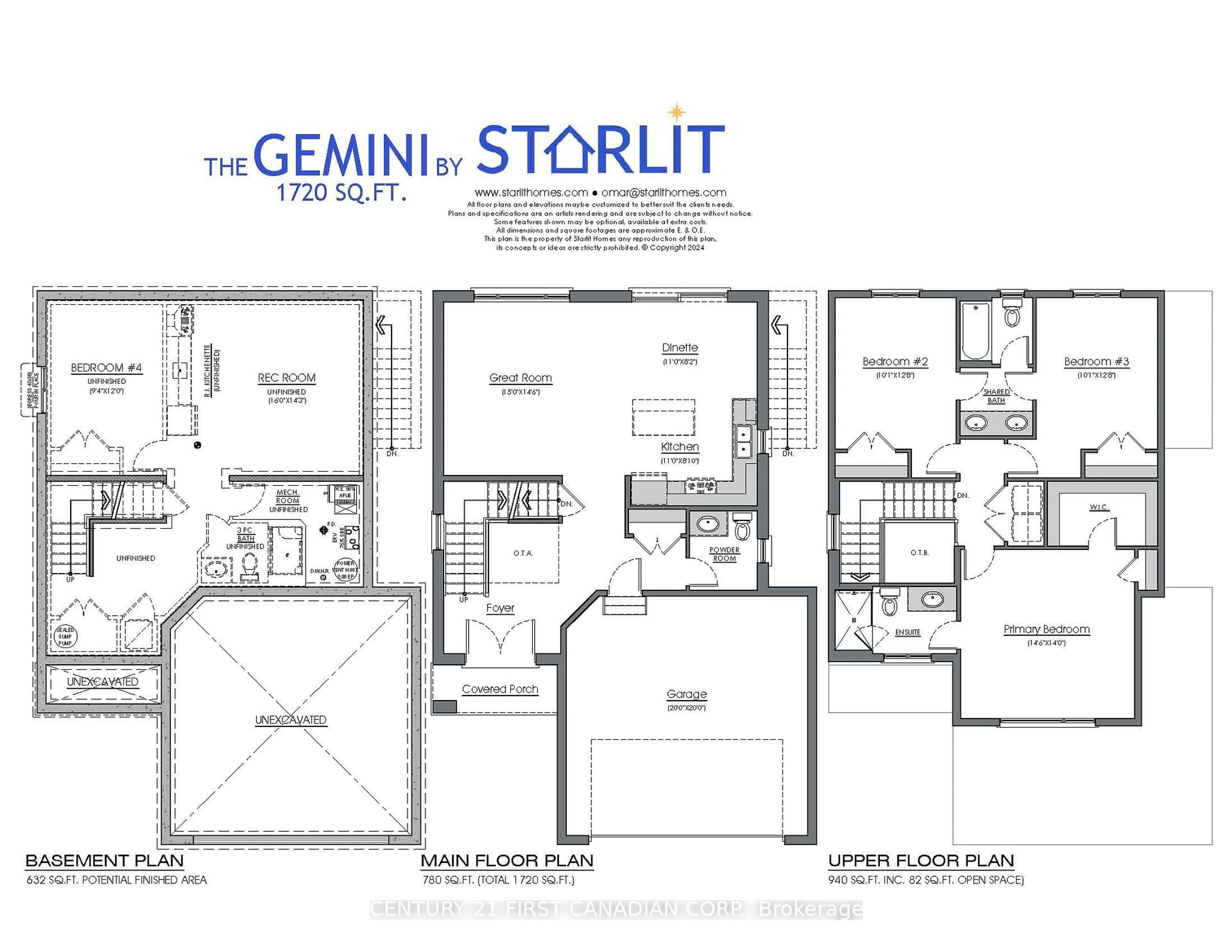 Floor plan for 14 Sheldabren St, North Middlesex Ontario N0M 1A0
