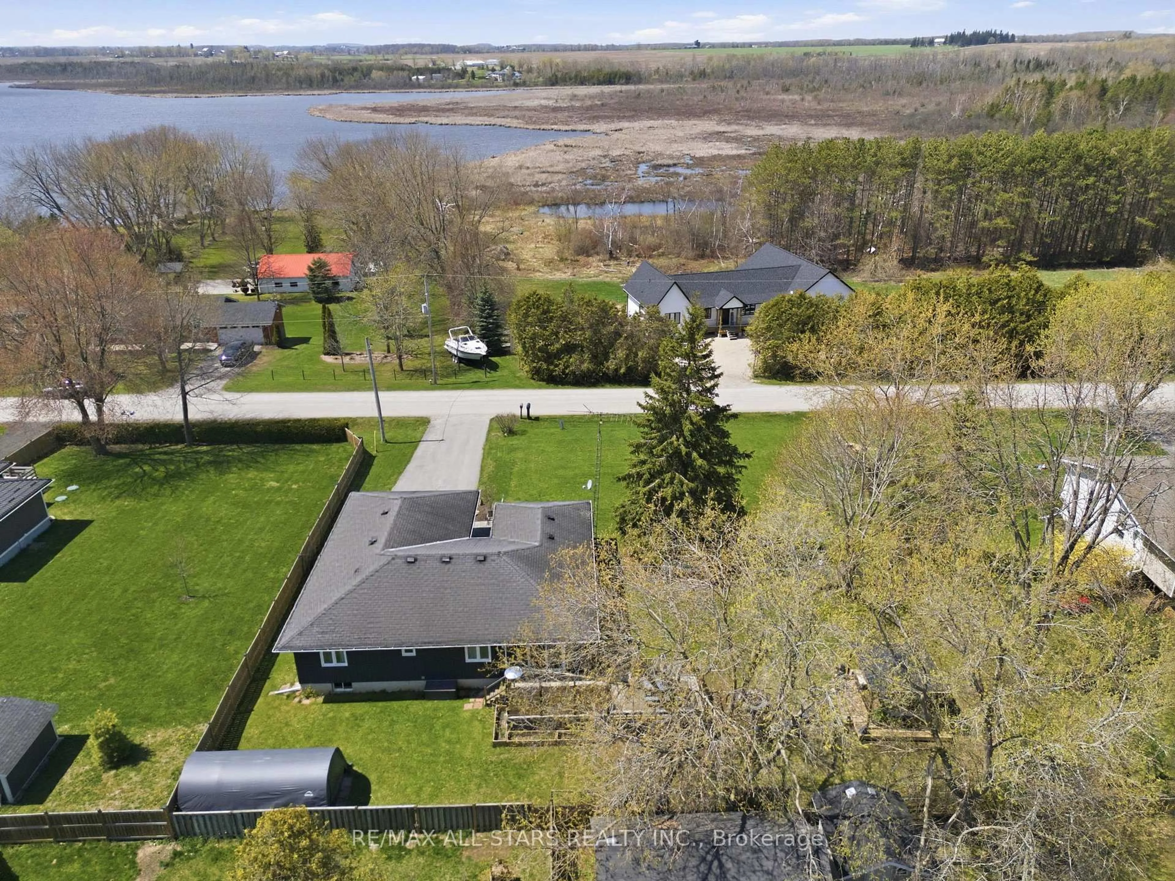 A pic from outside/outdoor area/front of a property/back of a property/a pic from drone, water/lake/river/ocean view for 257 Port Hoover Rd, Kawartha Lakes Ontario K0M 2C0