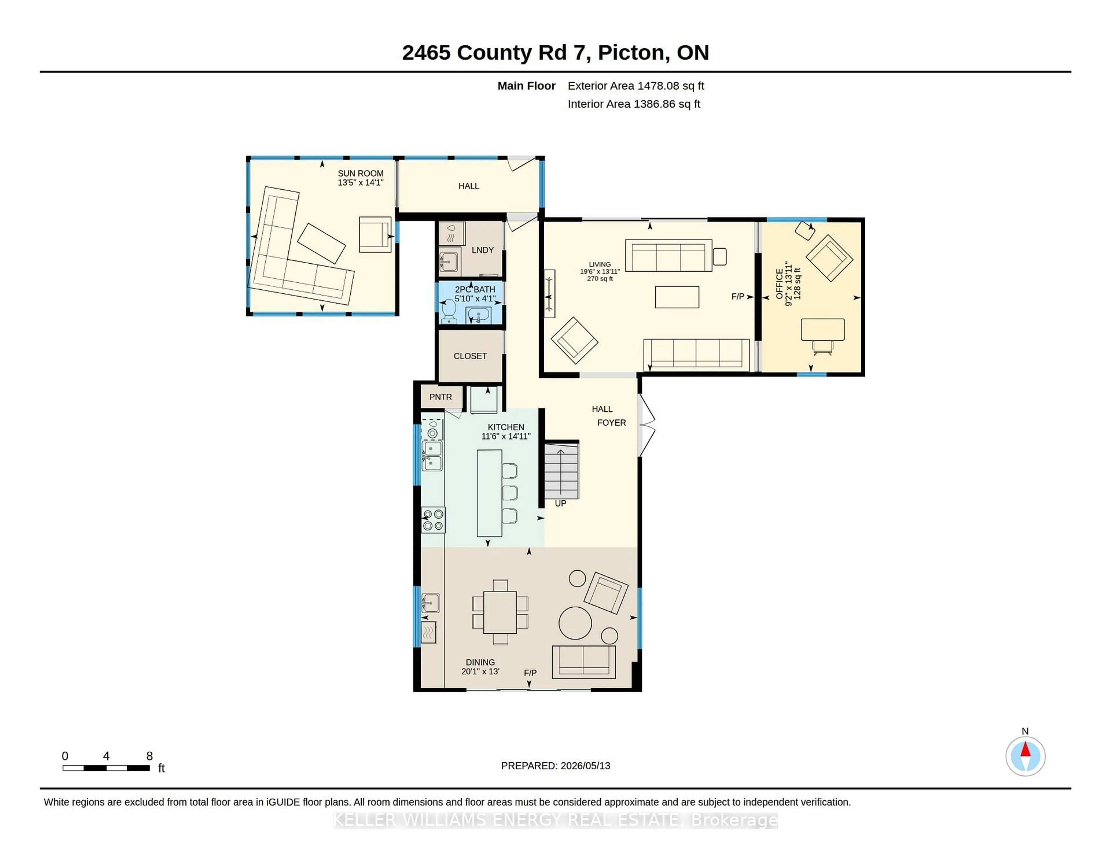 Floor plan for 2465 County Road 7, Prince Edward County Ontario K0K 2T0