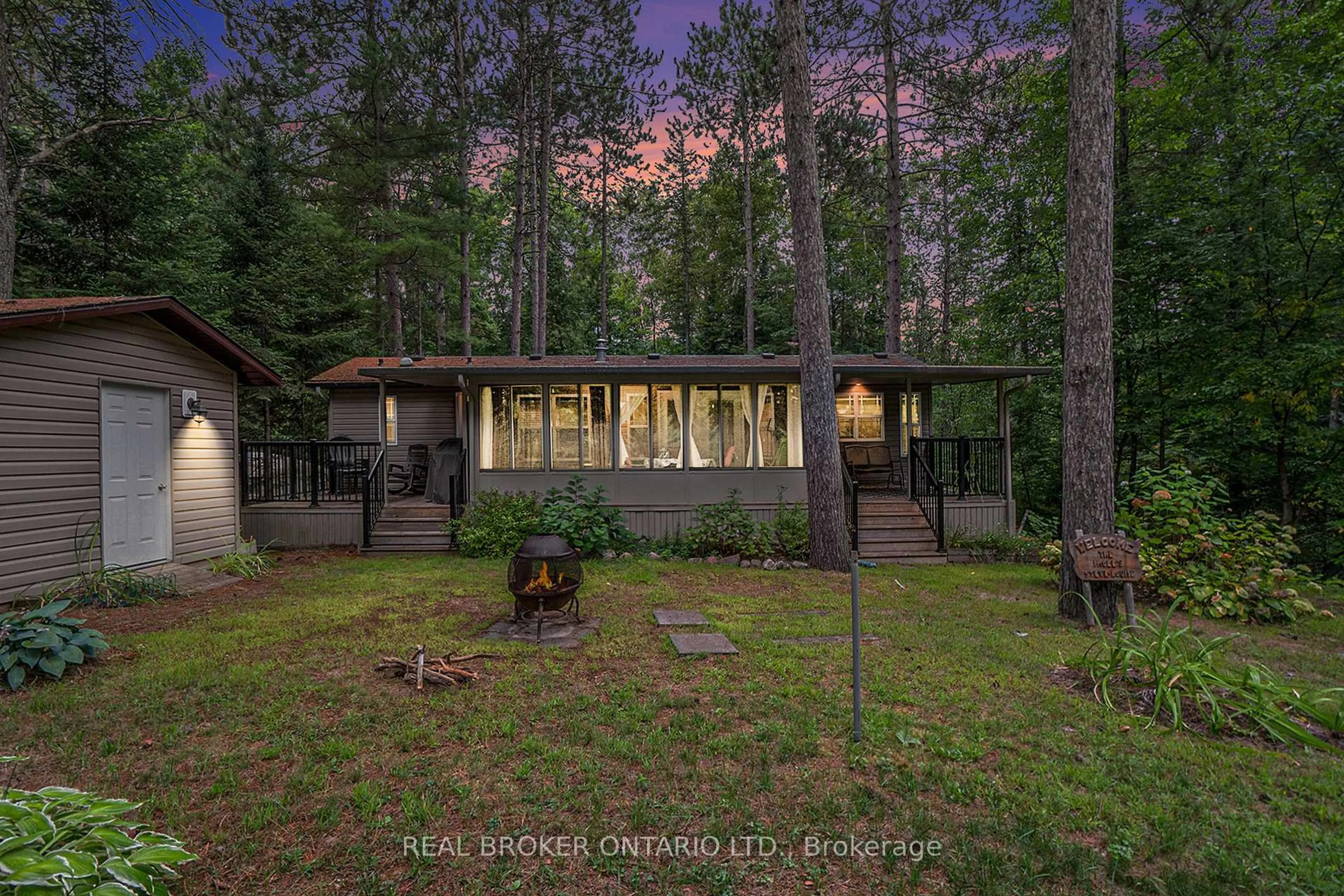 A pic from outside/outdoor area/front of a property/back of a property/a pic from drone, forest/trees view for 240 Pinewood Park Rd #H10, Haley Station Ontario K0J 1Y0