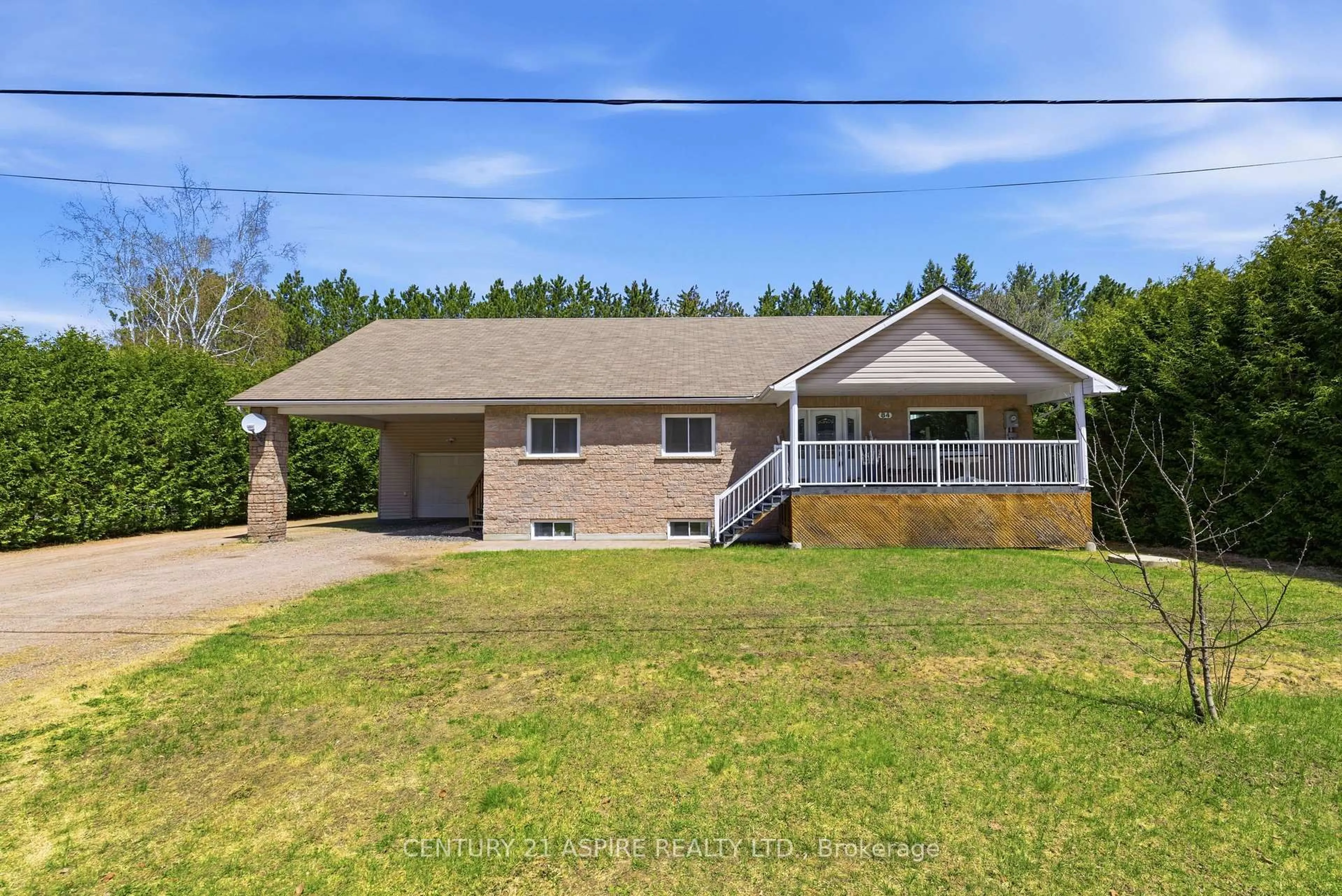 A pic from outside/outdoor area/front of a property/back of a property/a pic from drone, unknown for 84 Pinewood Pl, Deep River Ontario K0J 1P0