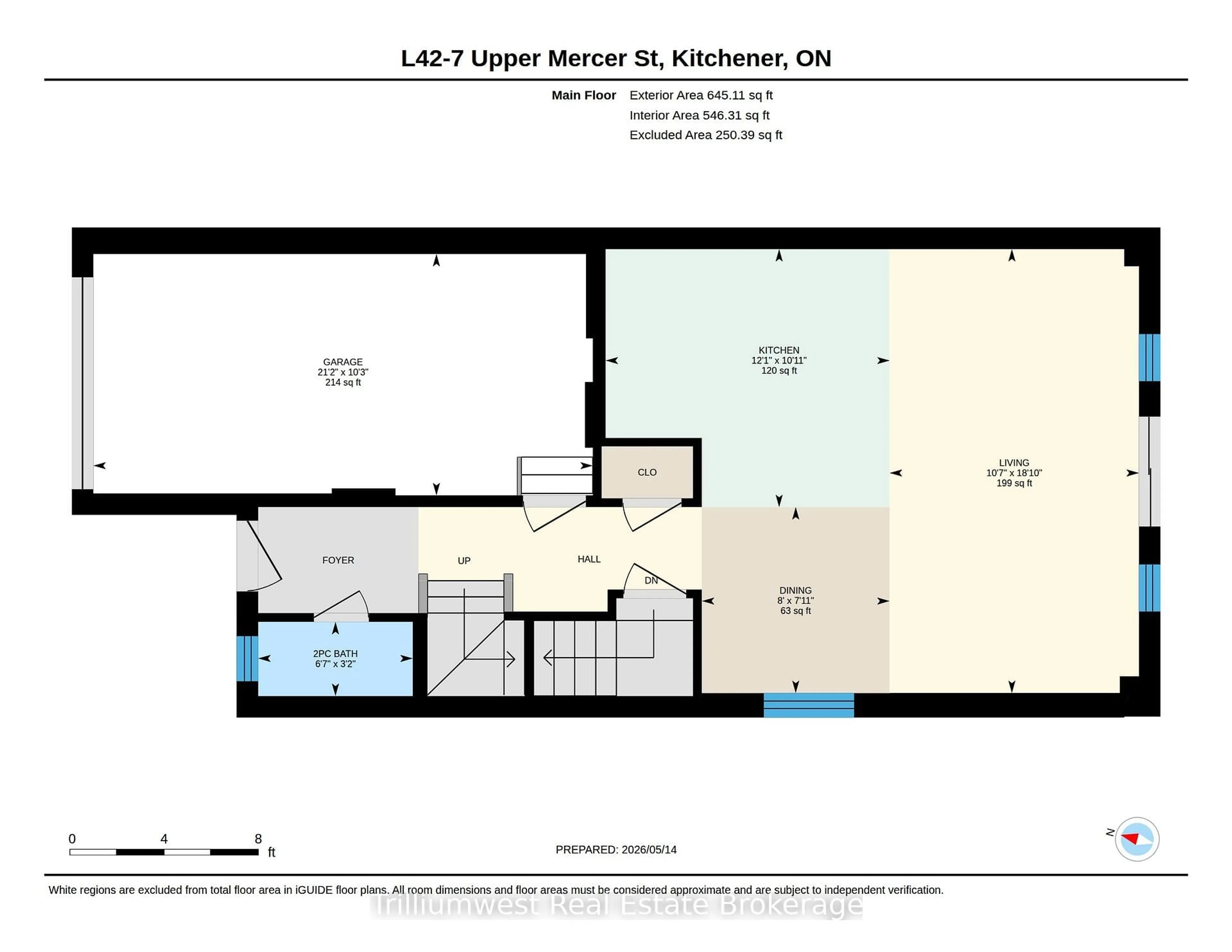 Floor plan for 7 Upper Mercer St #L42, Kitchener Ontario N2A 0B9