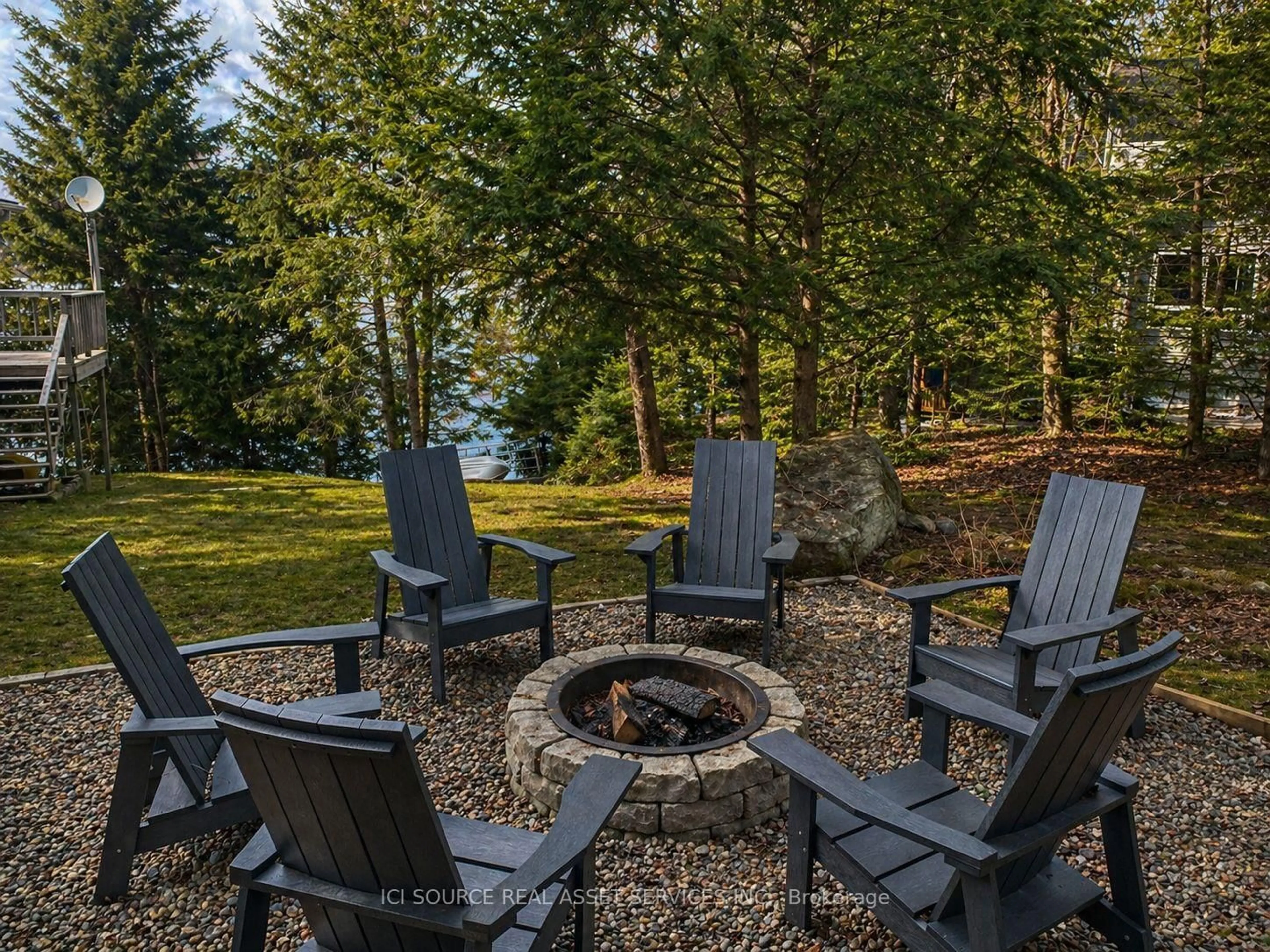 Patio, water/lake/river/ocean view for 369 Loon Lake Rd, Kearney Ontario P0A 1M0