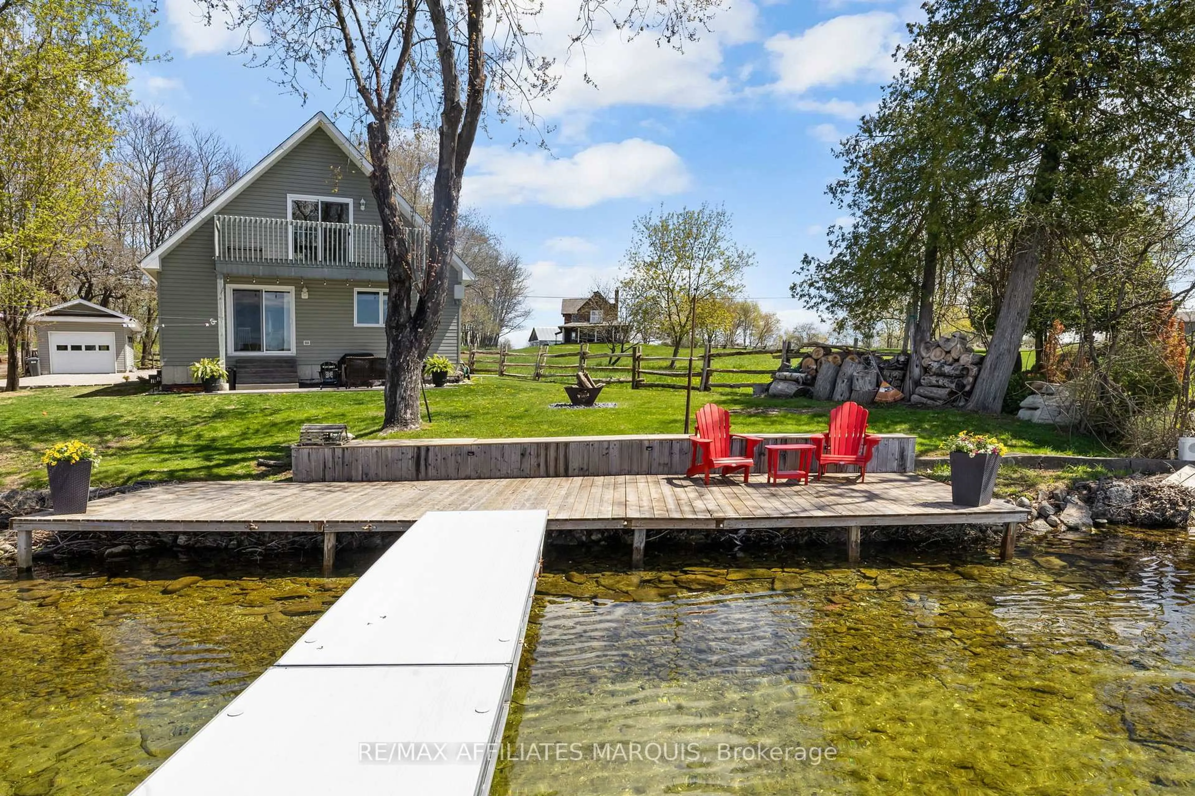 Patio, water/lake/river/ocean view for 12 O1 Rd, Rideau Lakes Ontario K0G 1L0