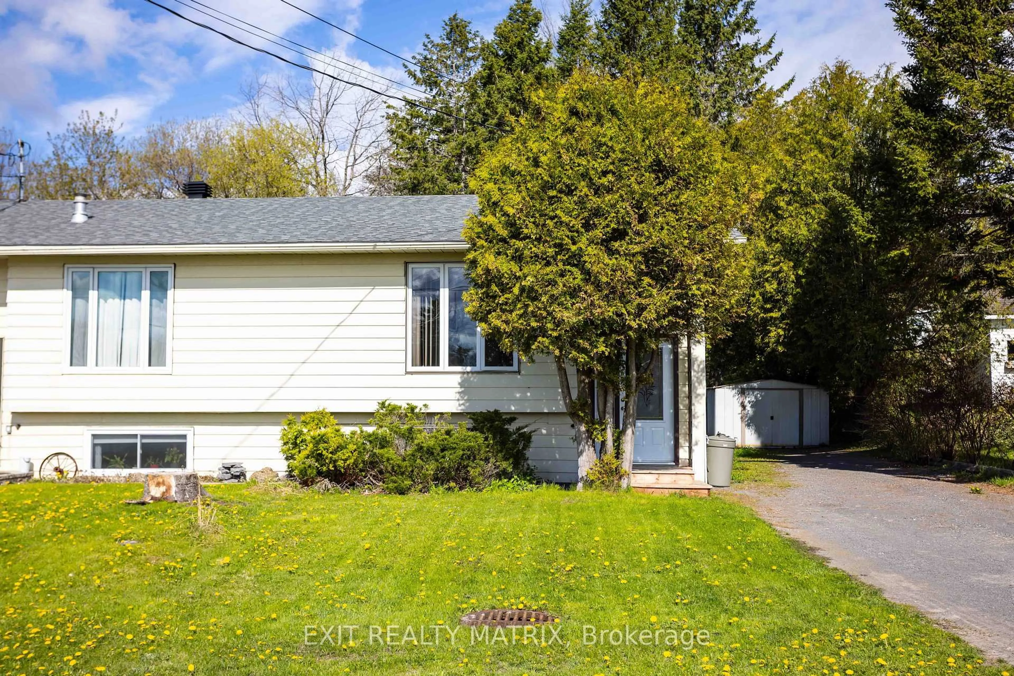 Home with vinyl exterior material, street for 82 Bertha Ave, Champlain Ontario K0B 1R0