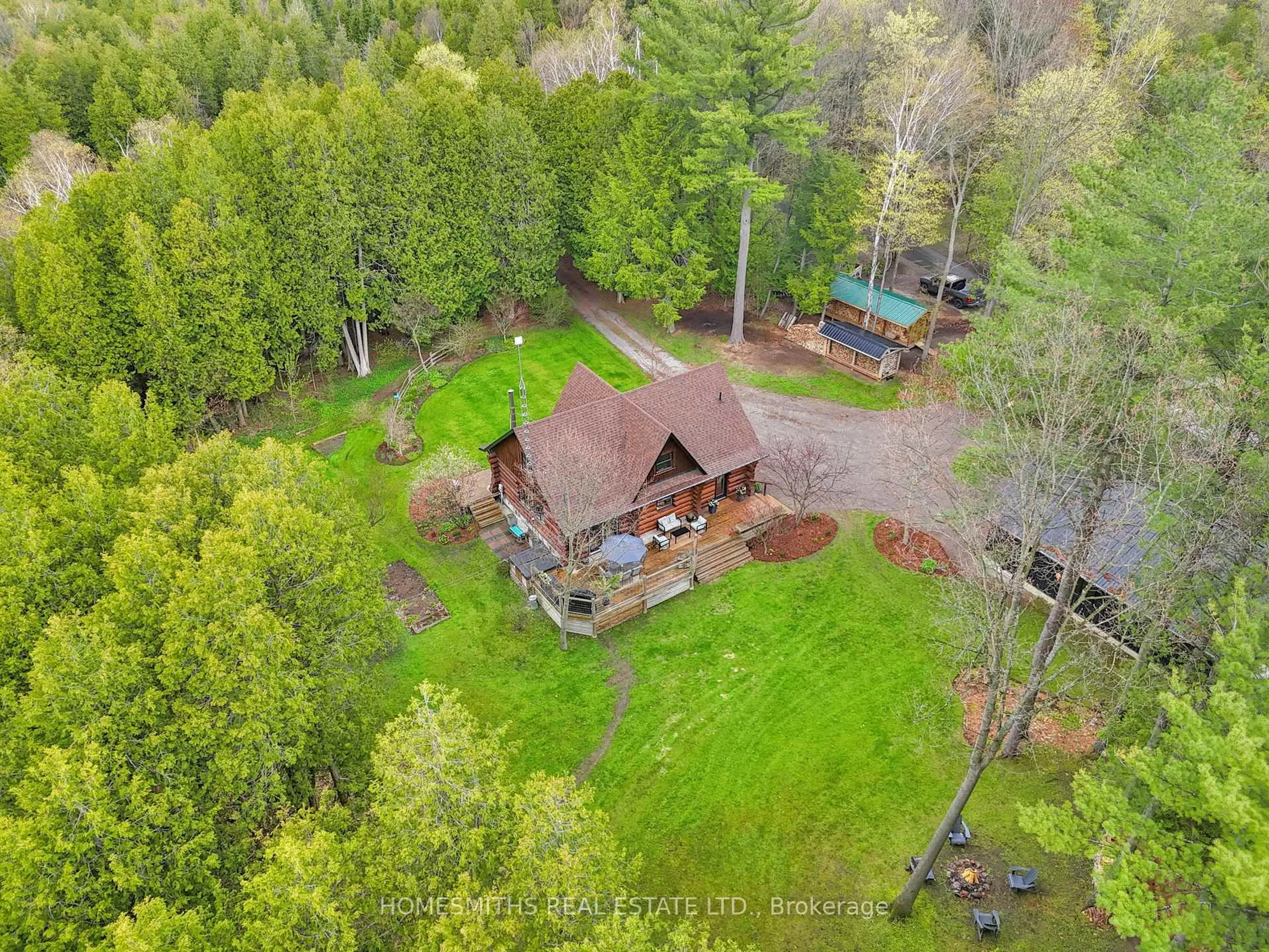 A pic from outside/outdoor area/front of a property/back of a property/a pic from drone, forest/trees view for 9655 Turk Rd, Hamilton Township Ontario K0K 1C0
