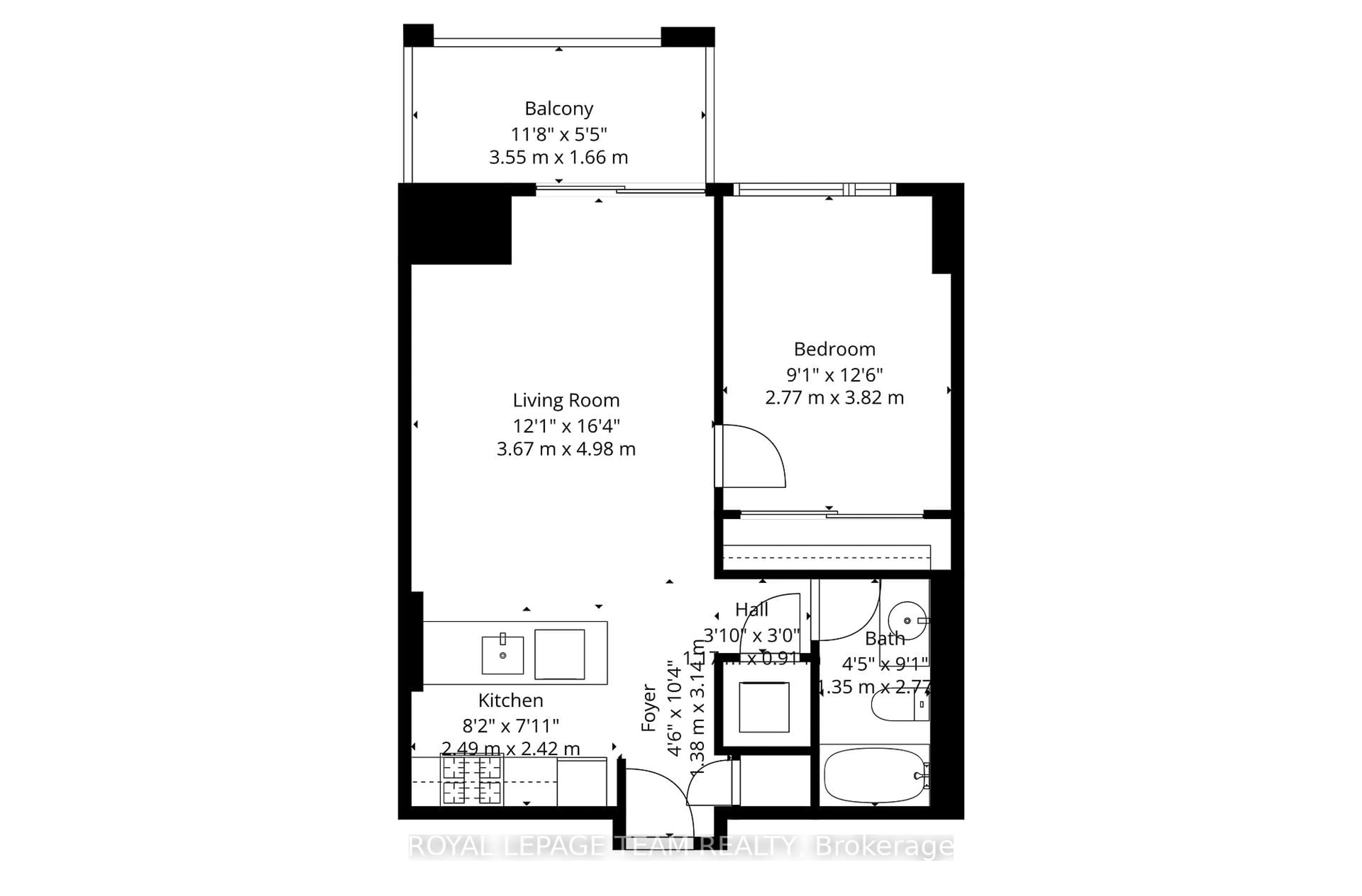 Floor plan for 100 Champagne Ave #410, Ottawa Ontario K1S 4P4