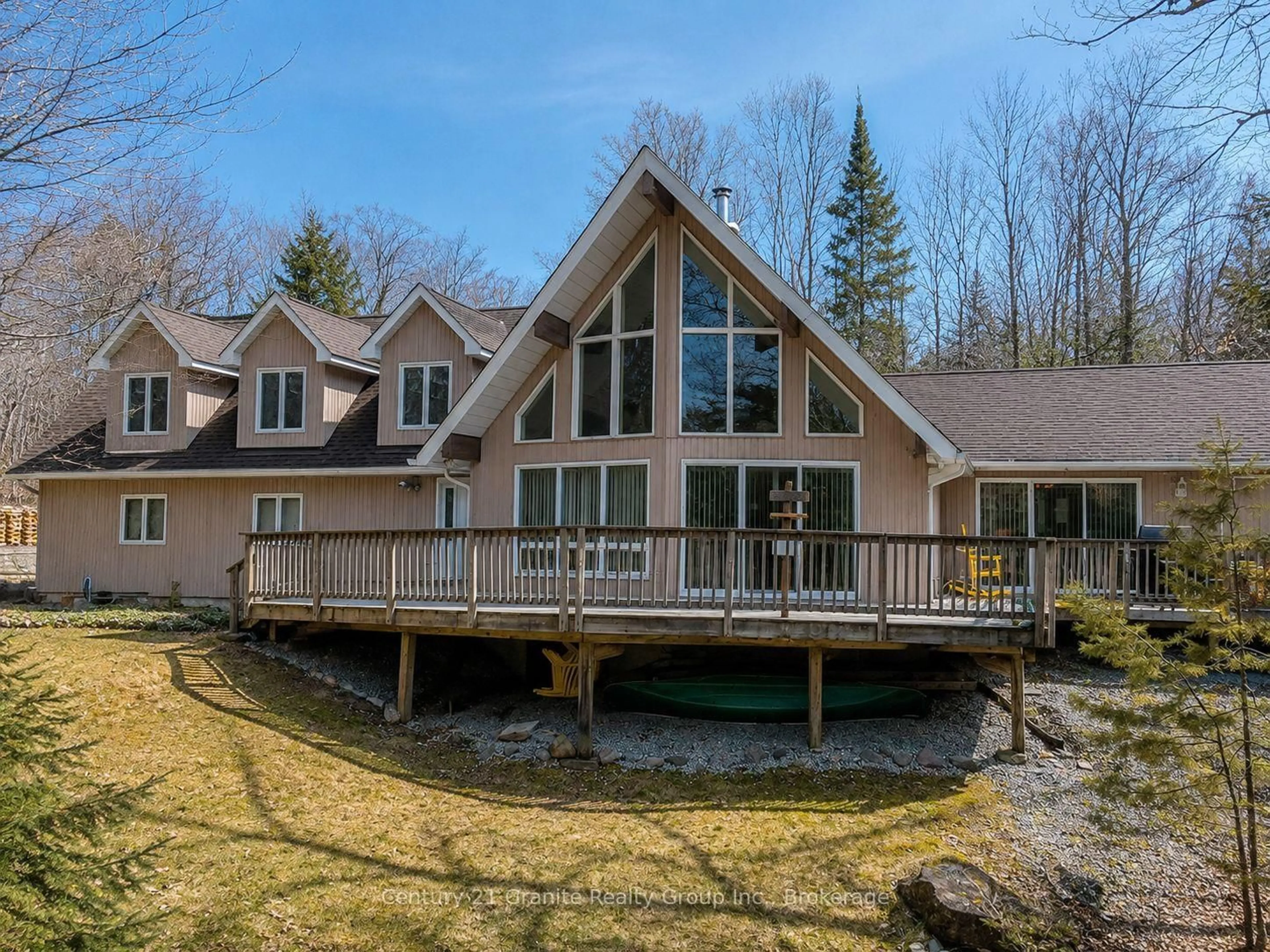 A pic from outside/outdoor area/front of a property/back of a property/a pic from drone, water/lake/river/ocean view for 2011 Watts Rd, Dysart et al Ontario K0M 1S0