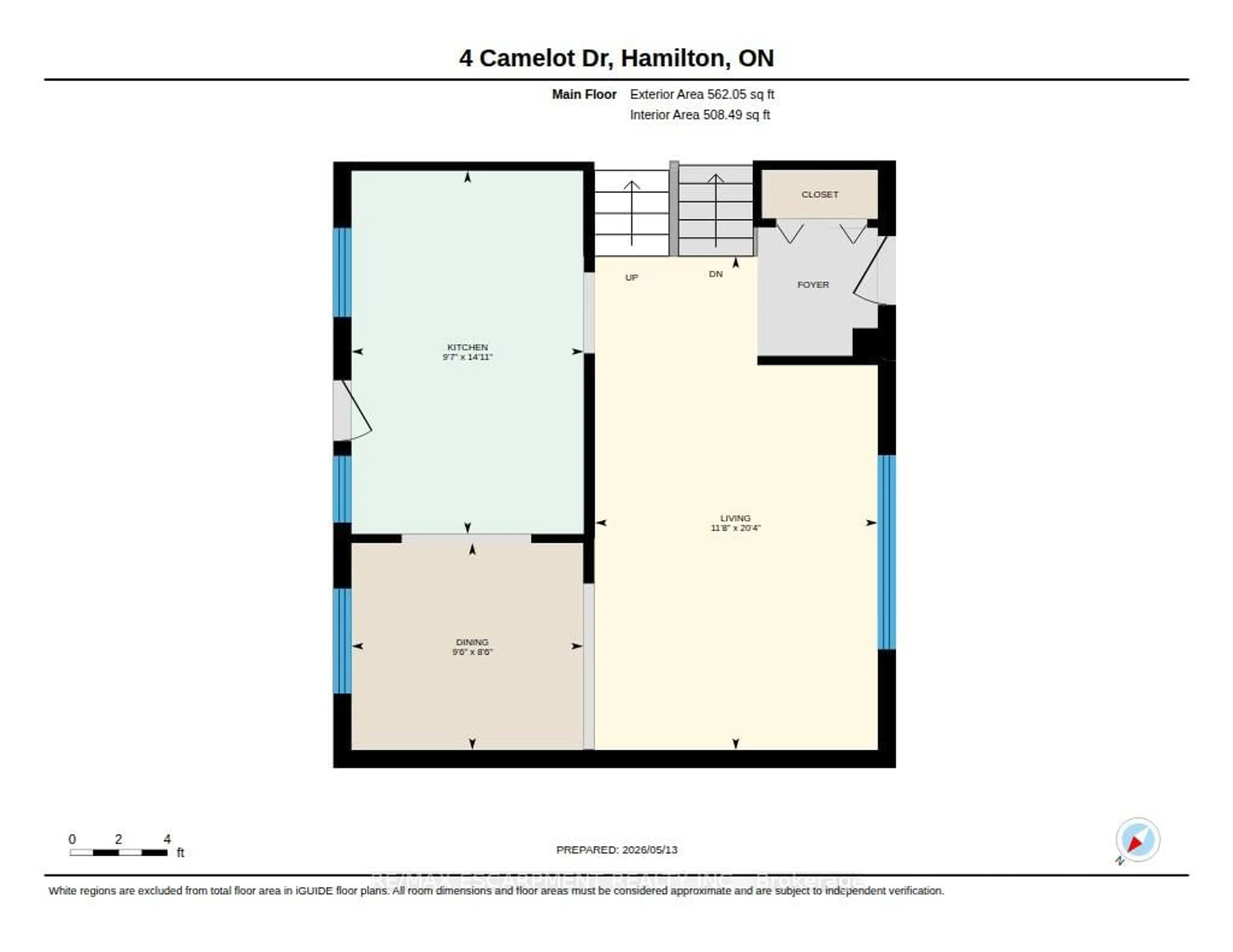 Floor plan for 4 Camelot Dr, Hamilton Ontario L8V 2L2