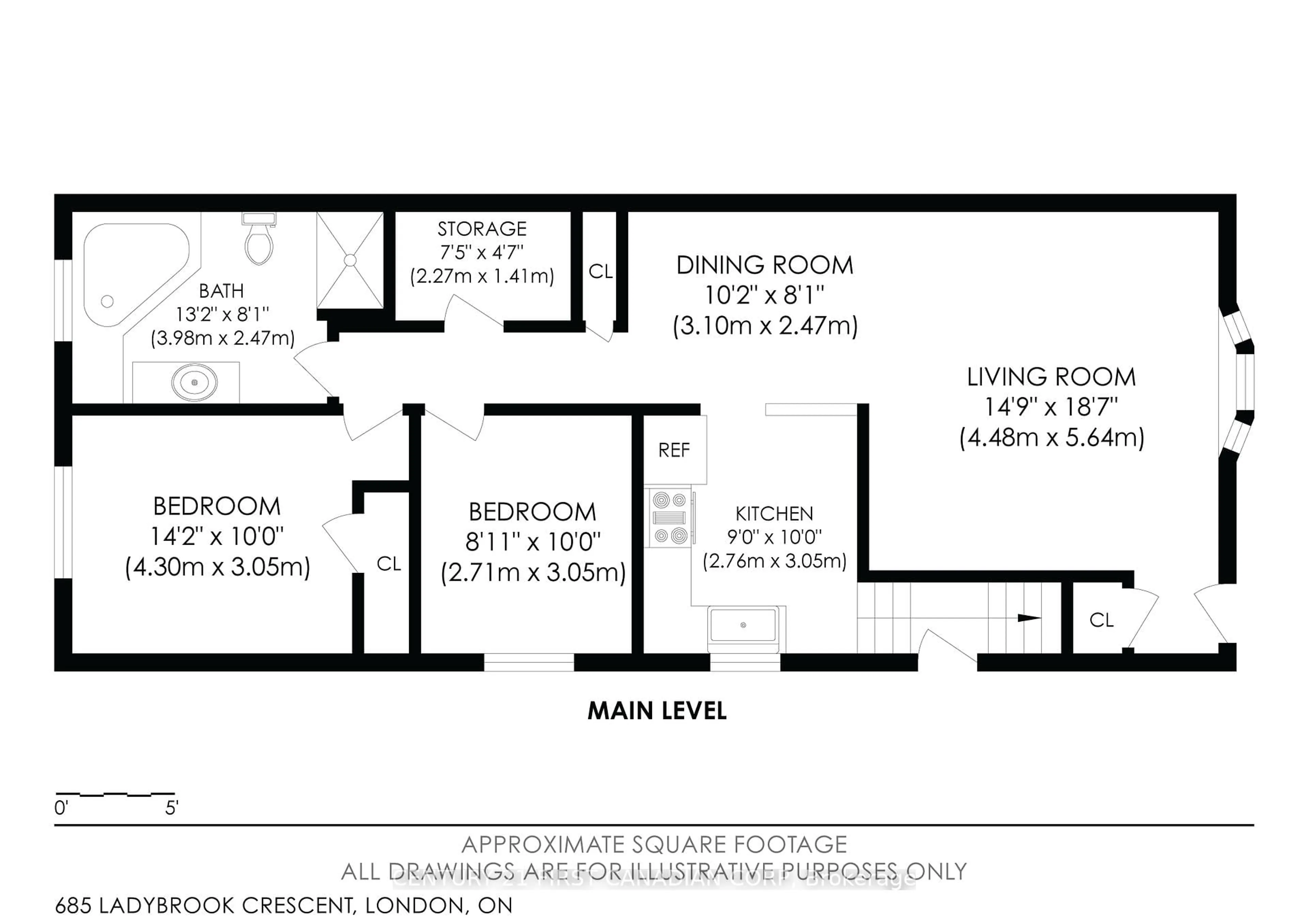 Floor plan for 685 Ladybrook Cres, London South Ontario N6J 2C4