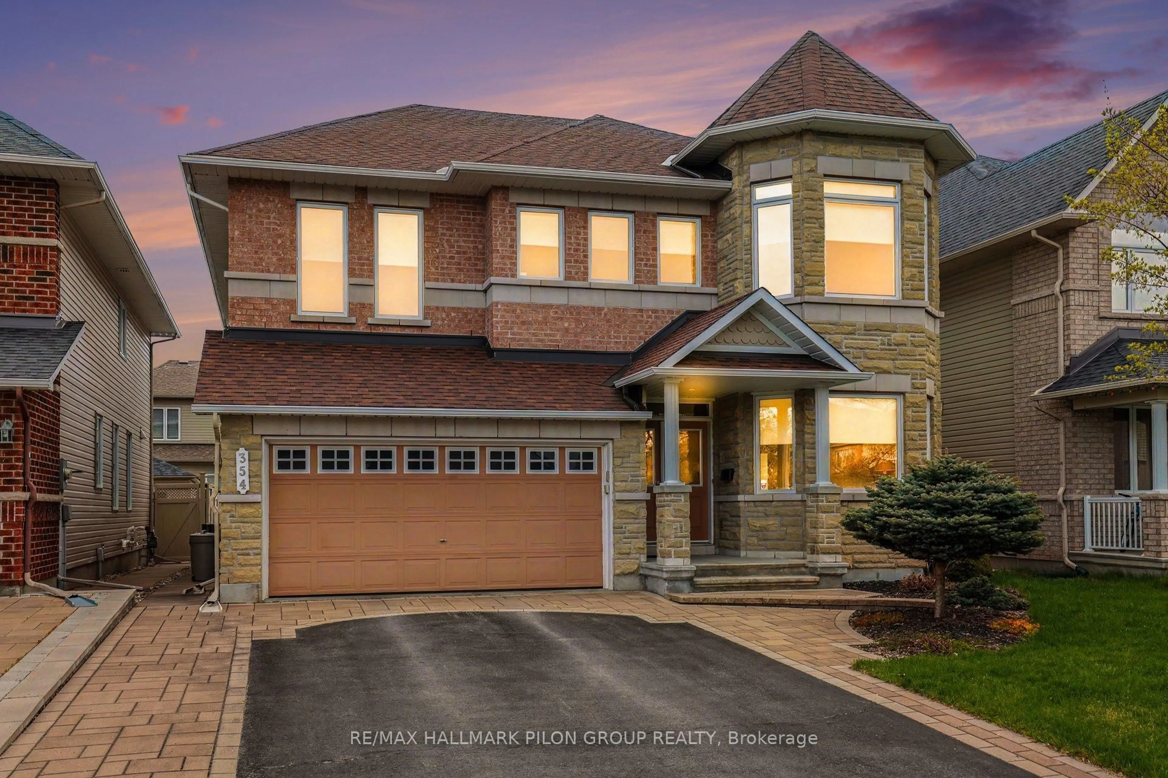 Home with brick exterior material, street for 354 Oakcrest Way, Ottawa Ontario K4A 0S5