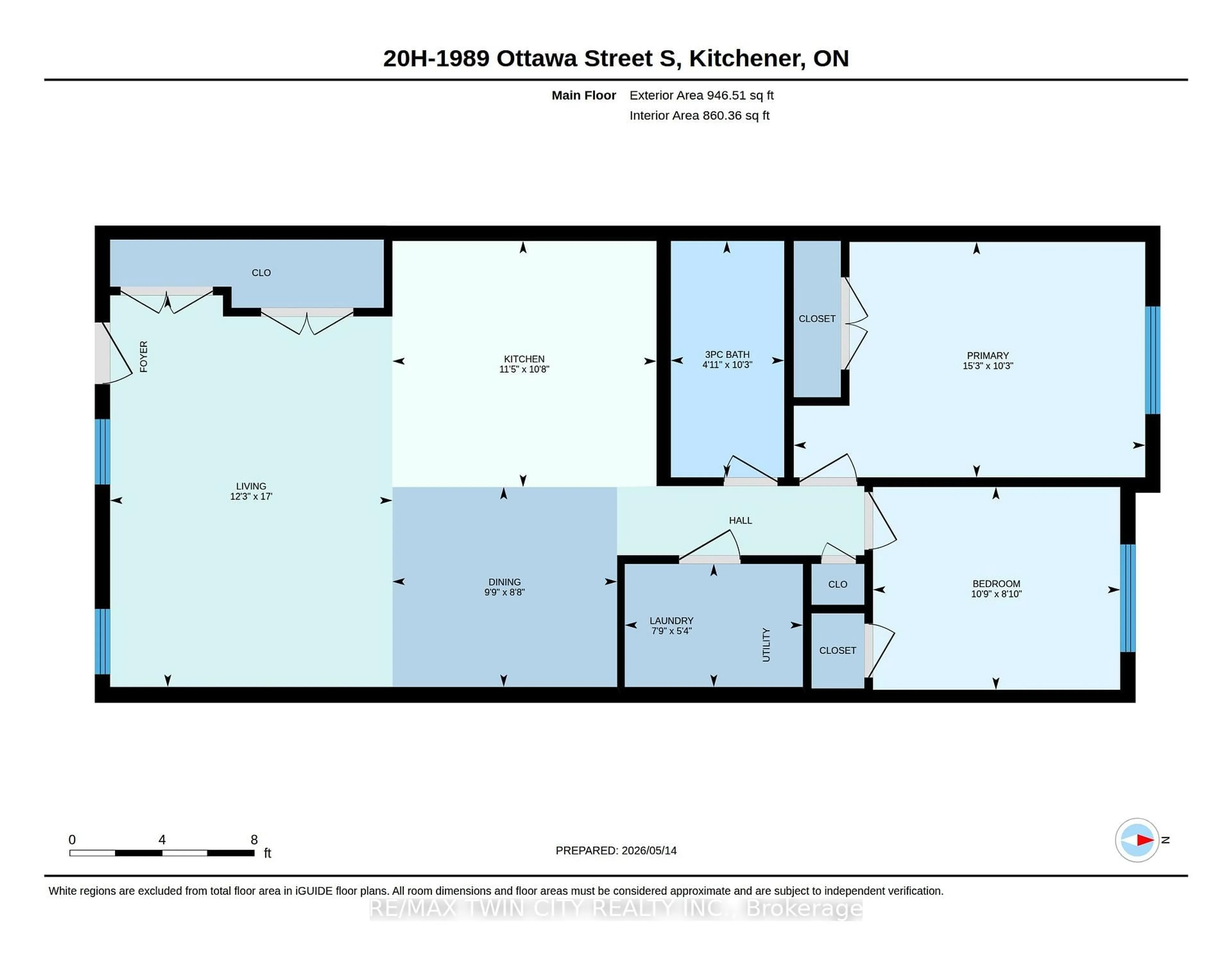 Floor plan for 1989 Ottawa St #36, Kitchener Ontario N2E 0G7