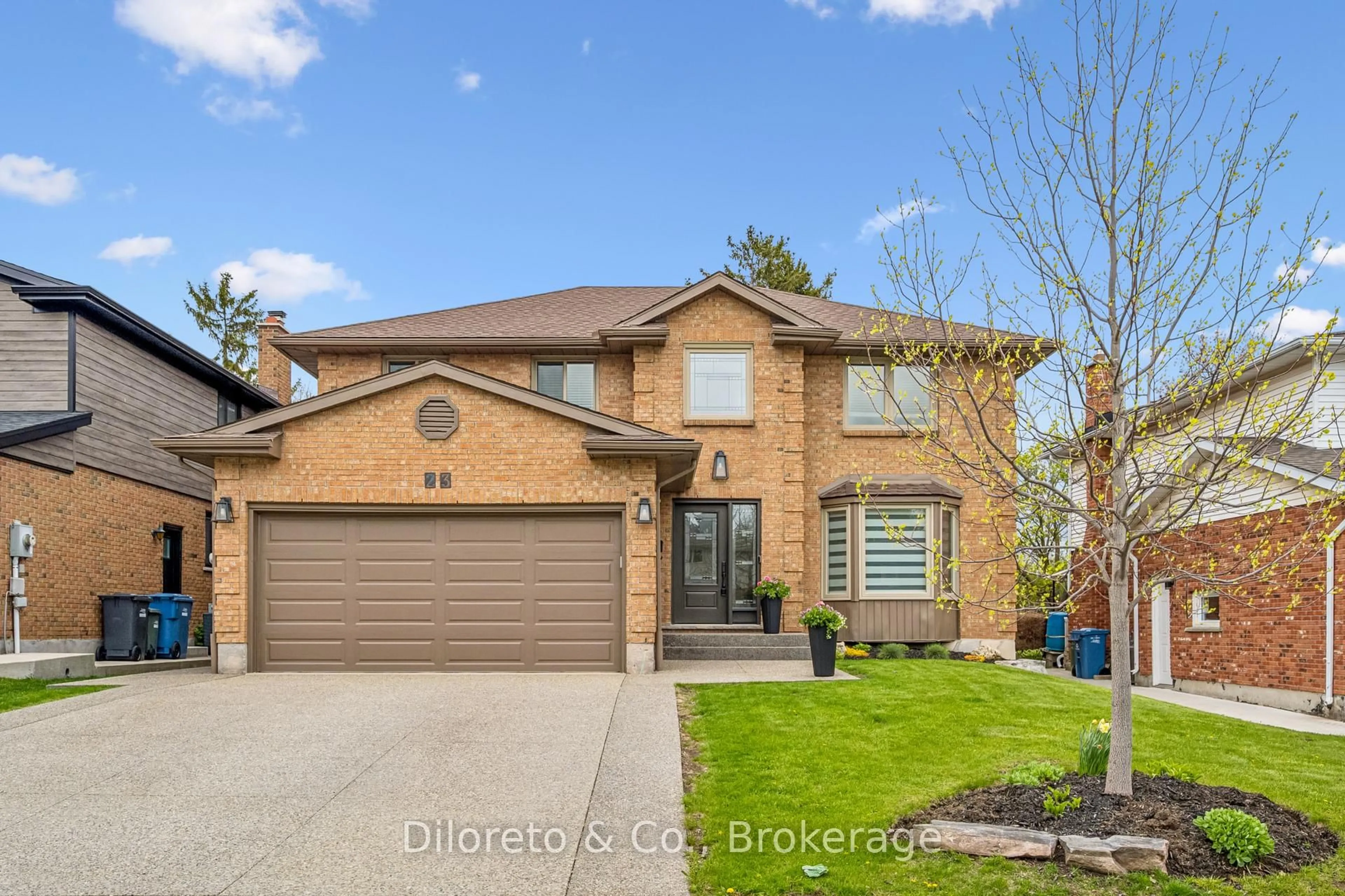 Home with brick exterior material, street for 23 Old Colony Tr, Guelph Ontario N1G 4A4