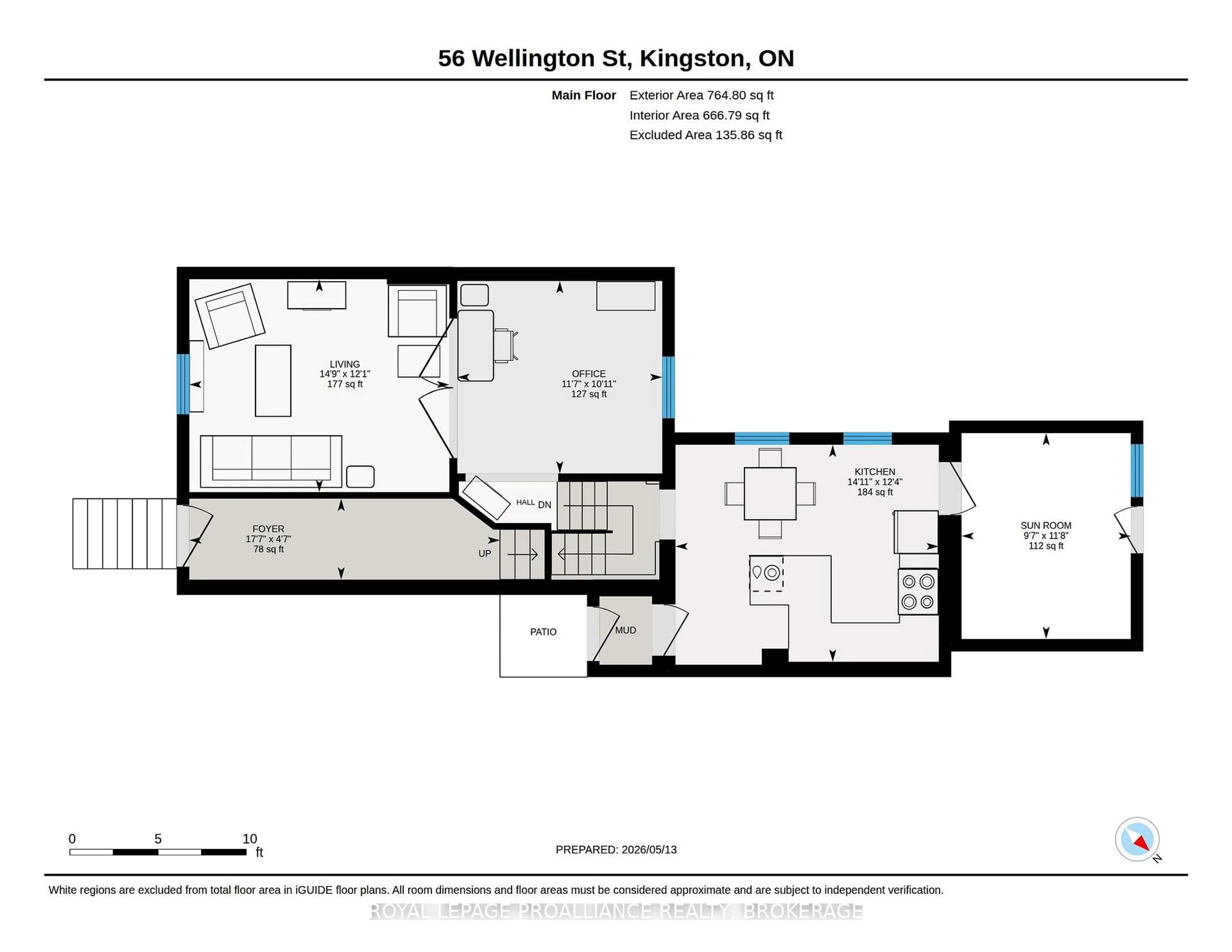 Floor plan for 56 Wellington St, Kingston Ontario K7L 3C3