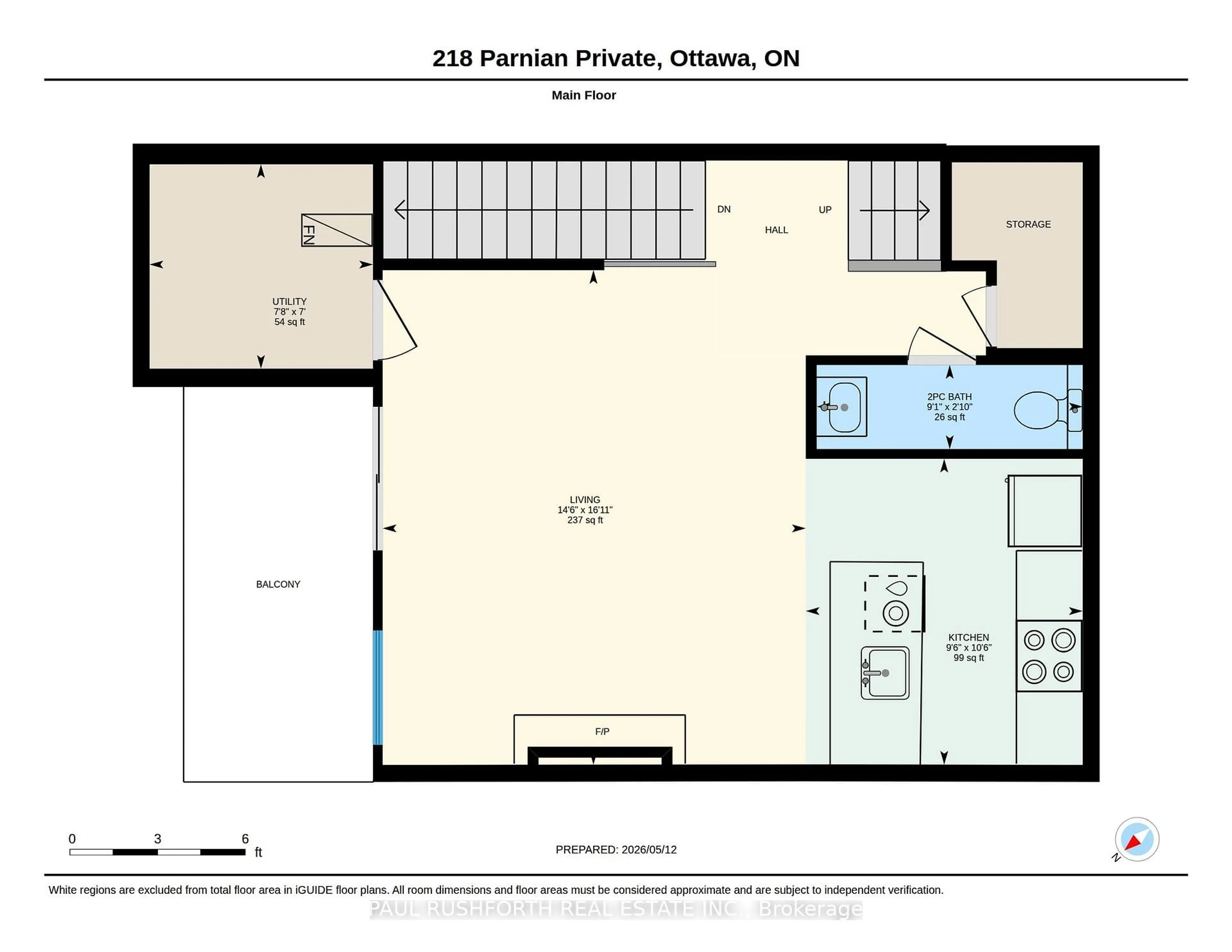 Floor plan for 218 Parnian Private, Ottawa Ontario K2J 4H7