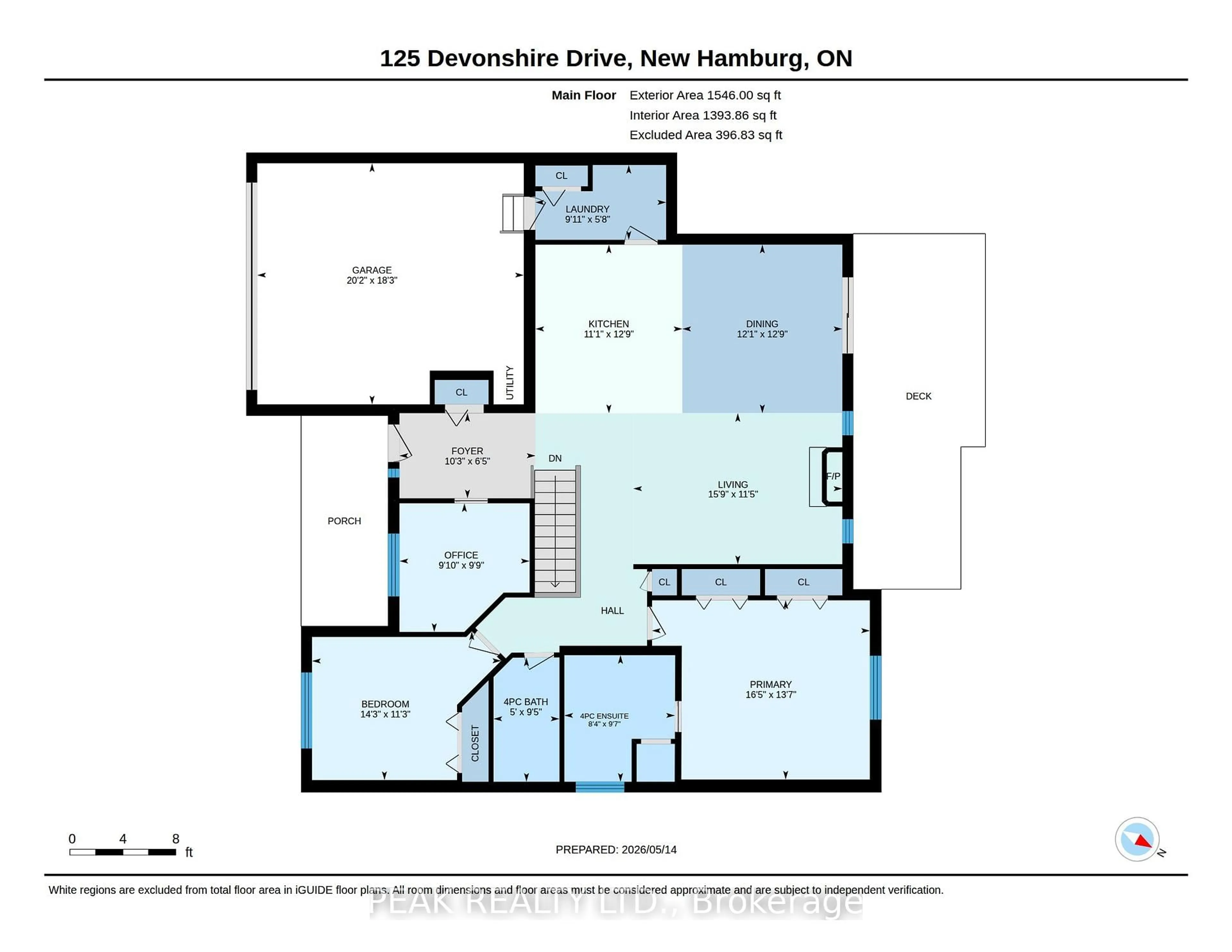 Floor plan for 125 Devonshire Dr, Wilmot Ontario N3A 4J7