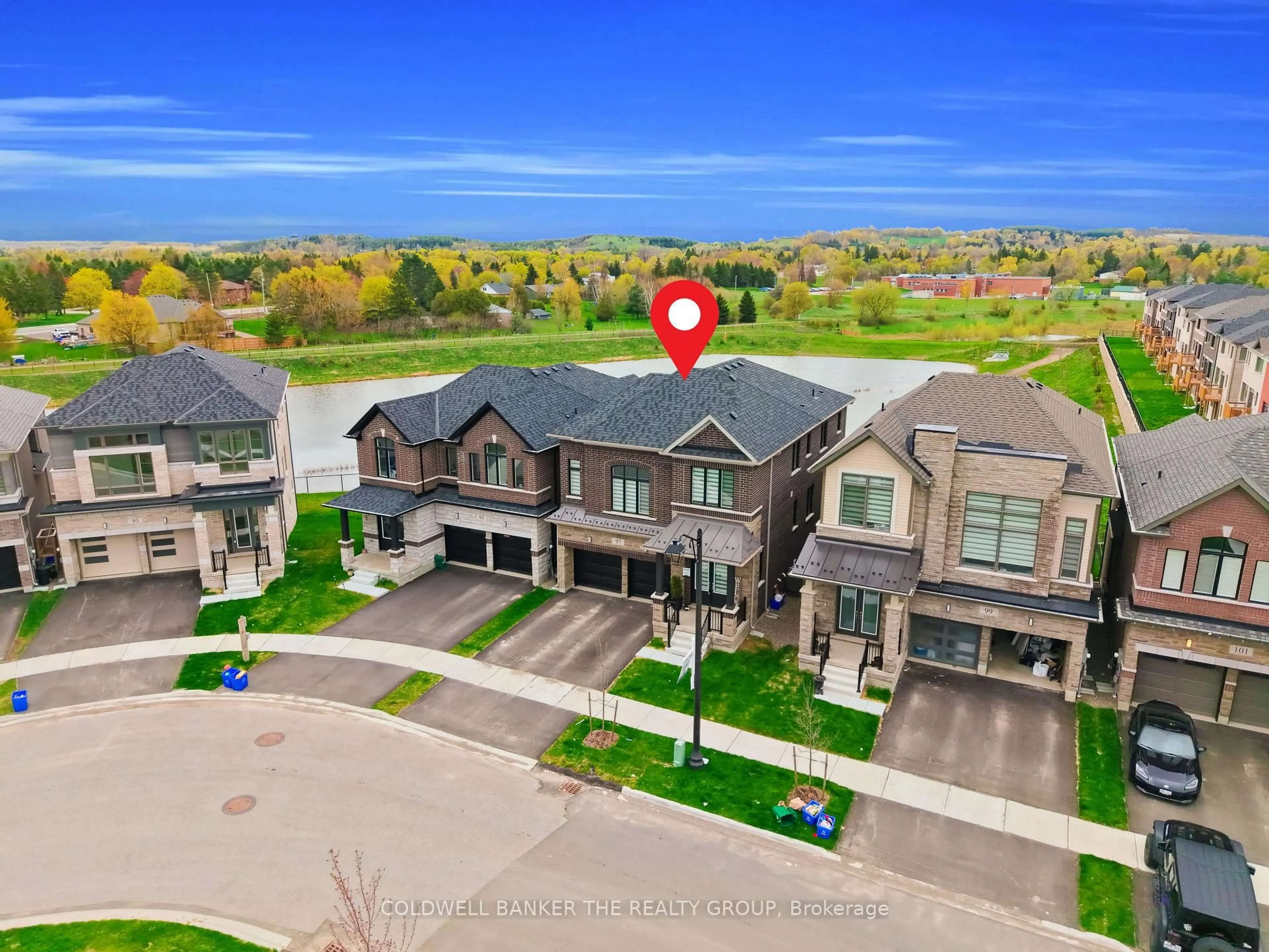 A pic from outside/outdoor area/front of a property/back of a property/a pic from drone, unknown for 97 Gibson Dr, Erin Ontario N0B 1T0