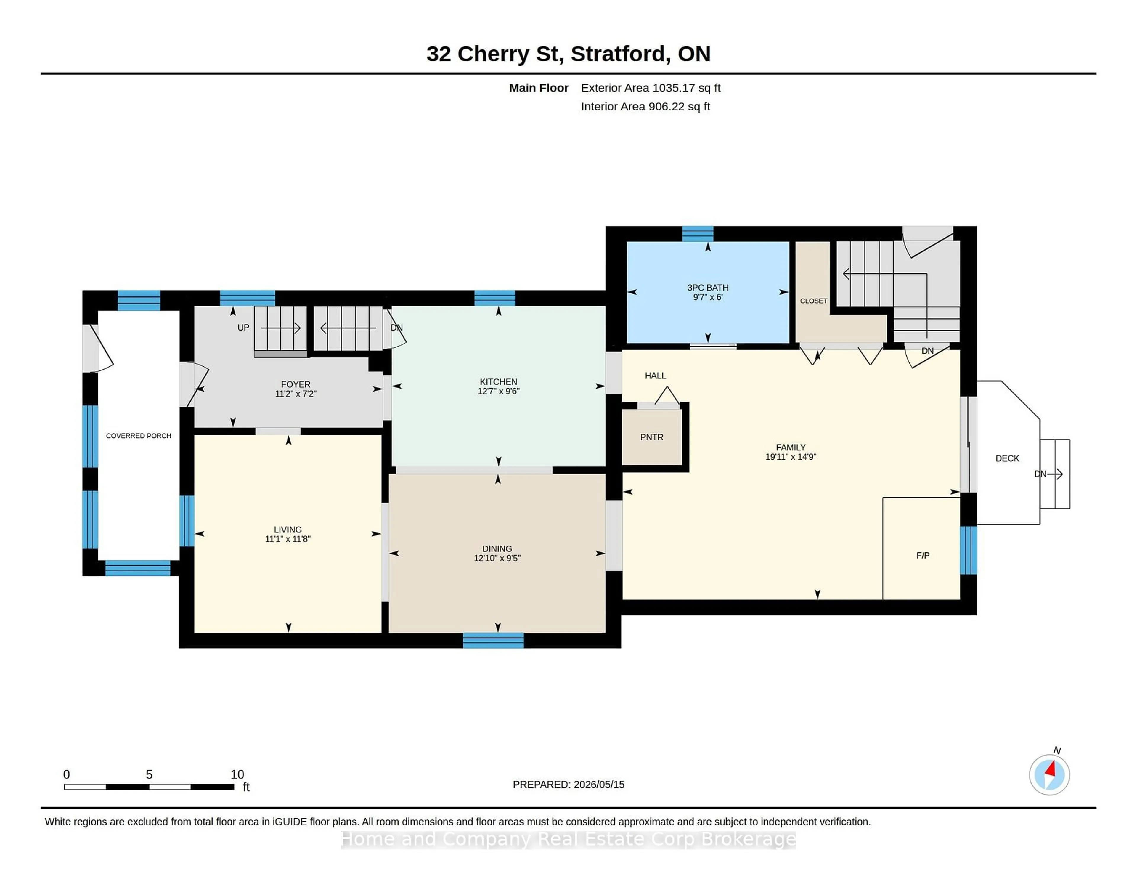 Floor plan for 32 Cherry St, Stratford Ontario N5A 2E8