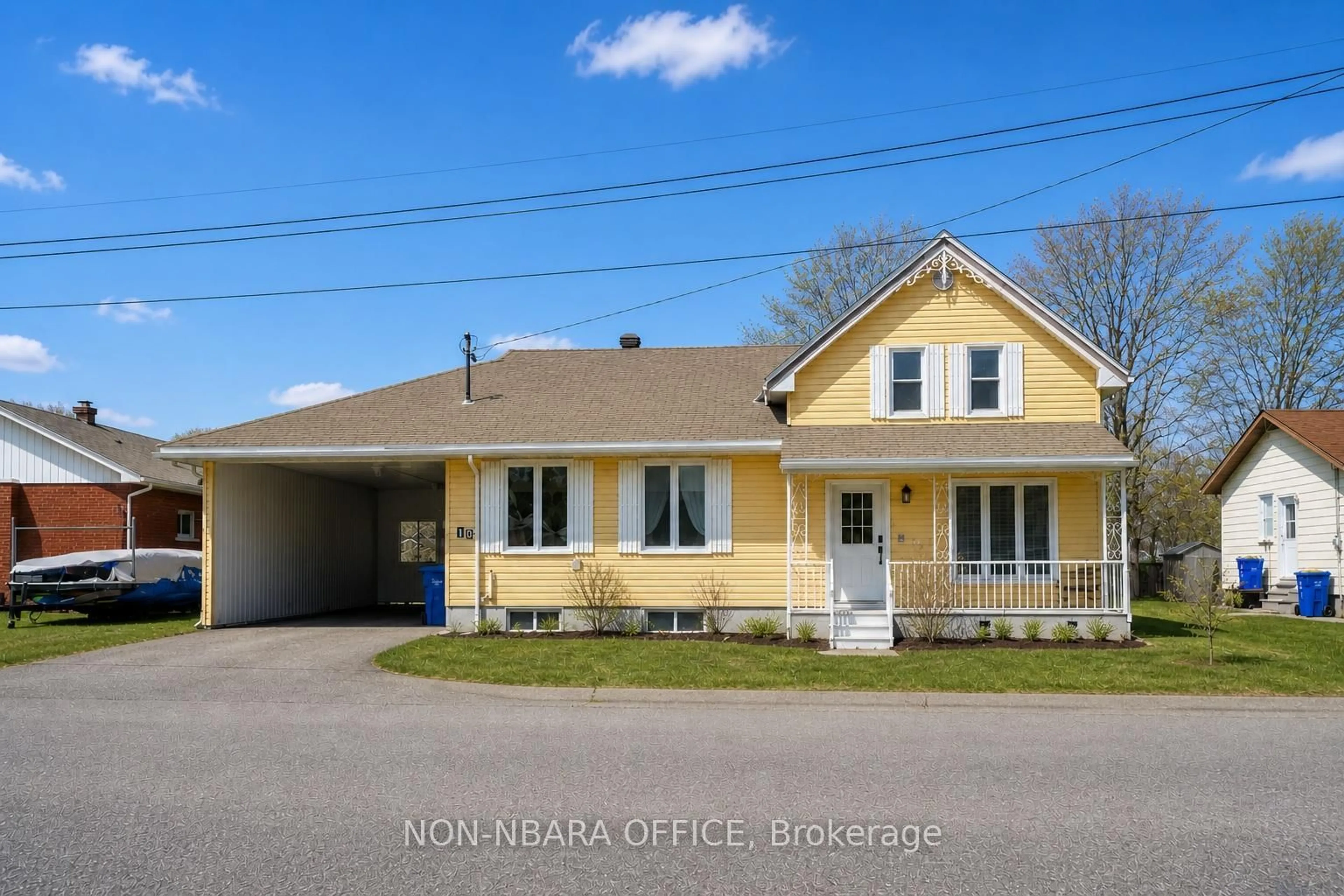 A pic from outside/outdoor area/front of a property/back of a property/a pic from drone, street for 10 St Laurent St, West Nipissing Ontario P0H 2M0