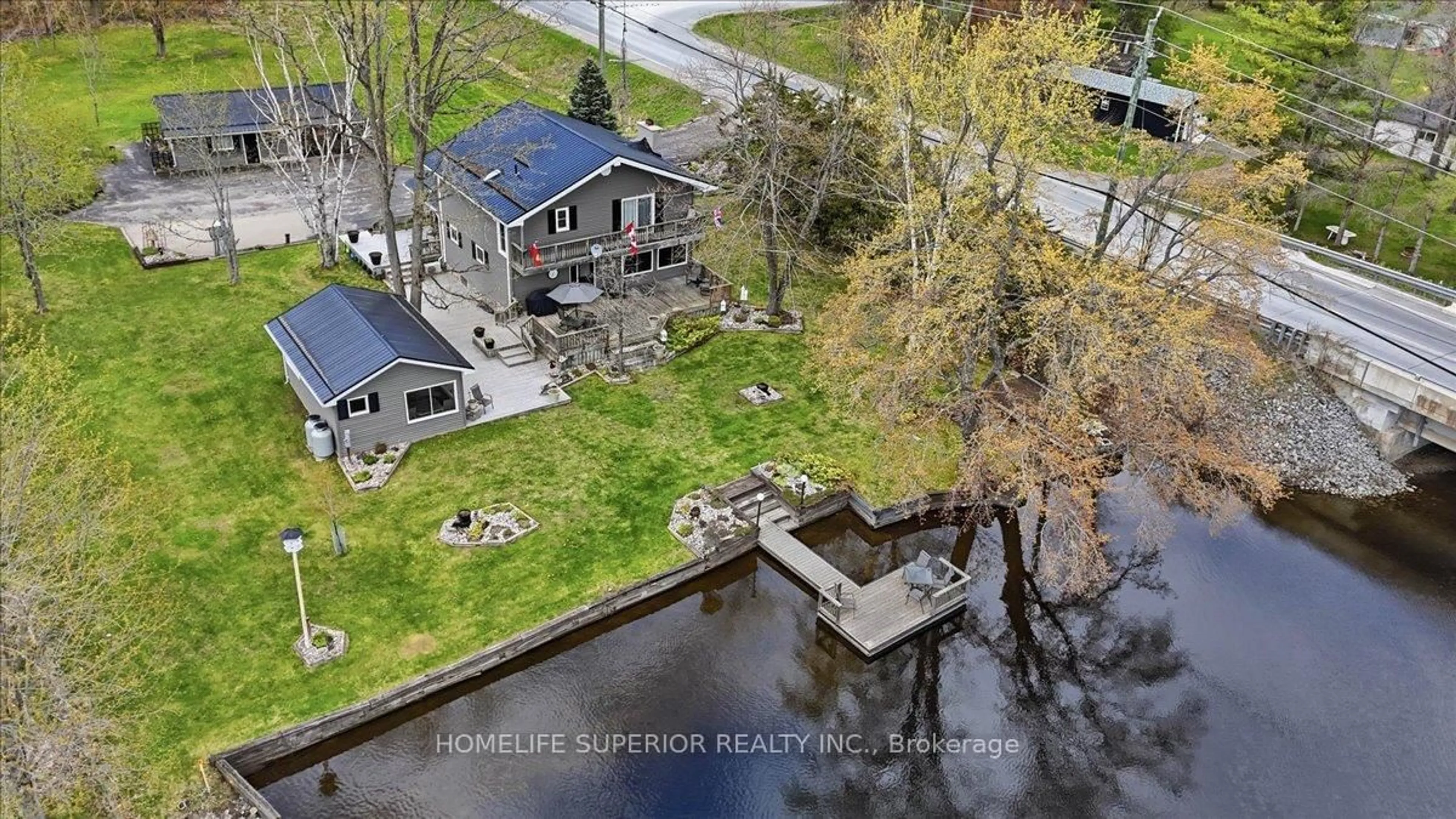 A pic from outside/outdoor area/front of a property/back of a property/a pic from drone, water/lake/river/ocean view for 565 Cordova Rd, Limoges Ontario K0K 2M0