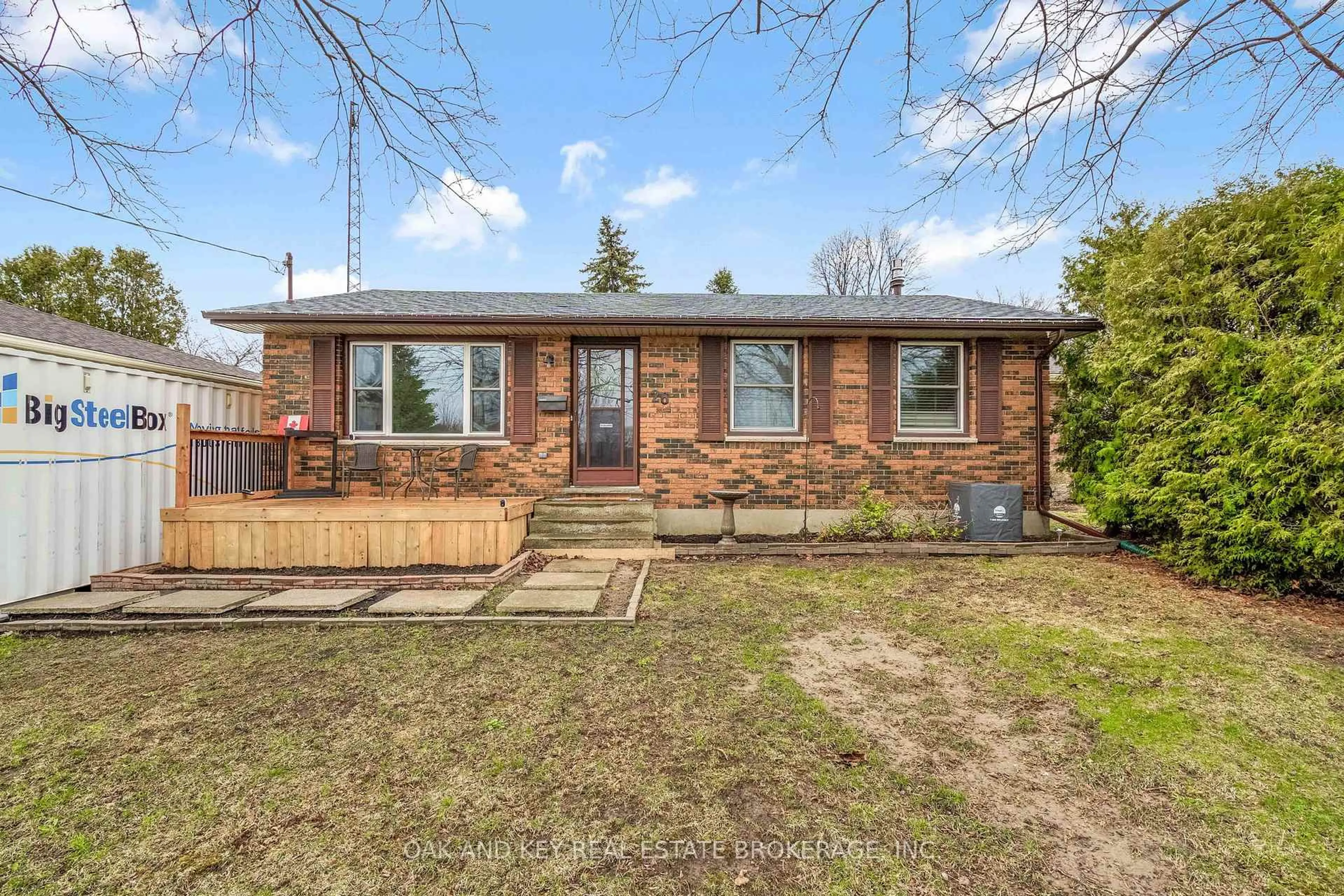 Home with brick exterior material, street for 26 Sinclair Ave, St. Thomas Ontario N5R 3A8