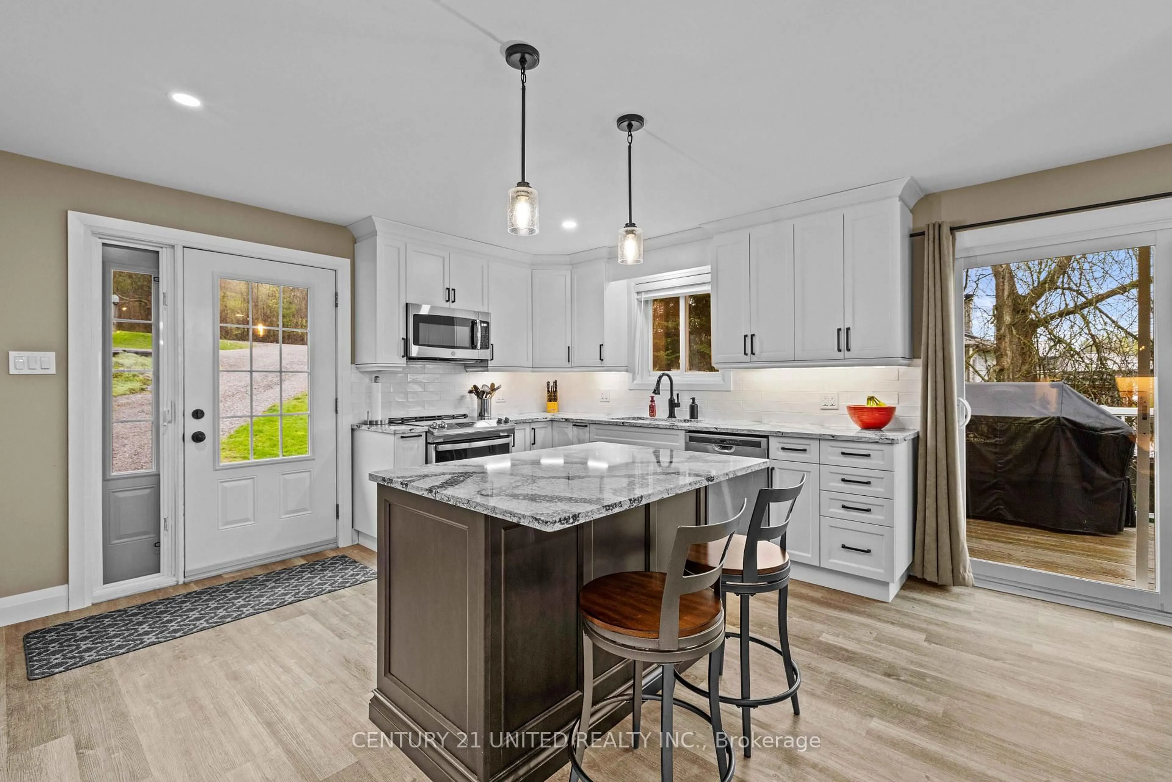 Open concept kitchen, ceramic/tile floor for 385 Kents Bay Rd, Otonabee-South Monaghan Ontario K9J 6X8