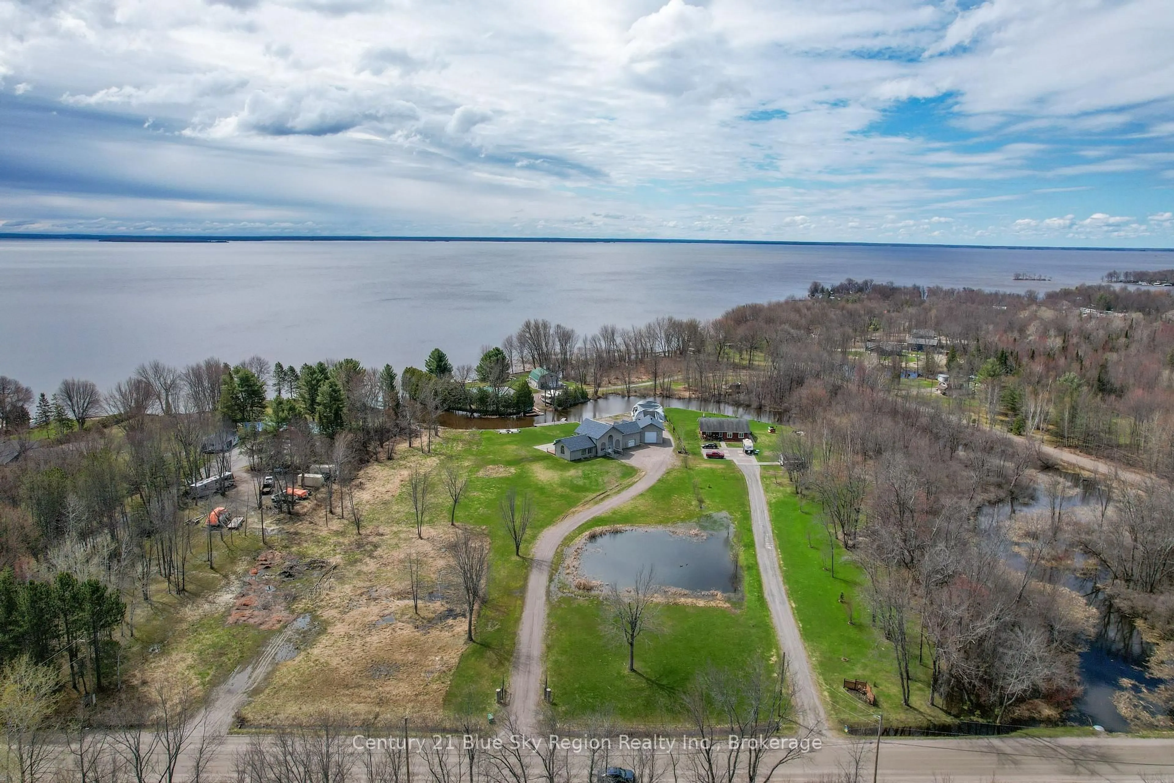 A pic from outside/outdoor area/front of a property/back of a property/a pic from drone, water/lake/river/ocean view for 488 MARLEAU Rd, West Nipissing Ontario P2B 2X2