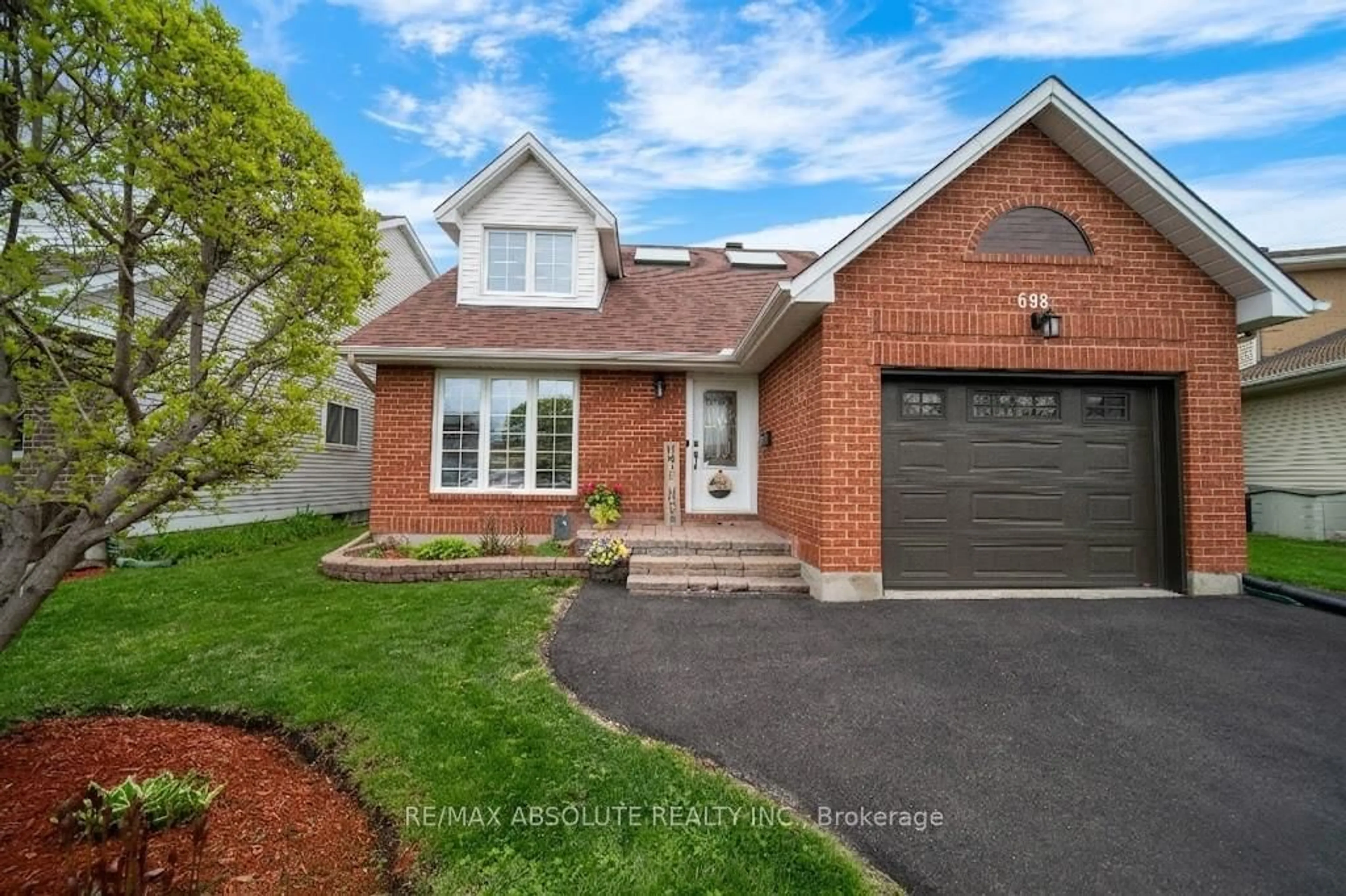 Home with brick exterior material, street for 698 THICKET Way, Orleans Ontario K4A 3B4