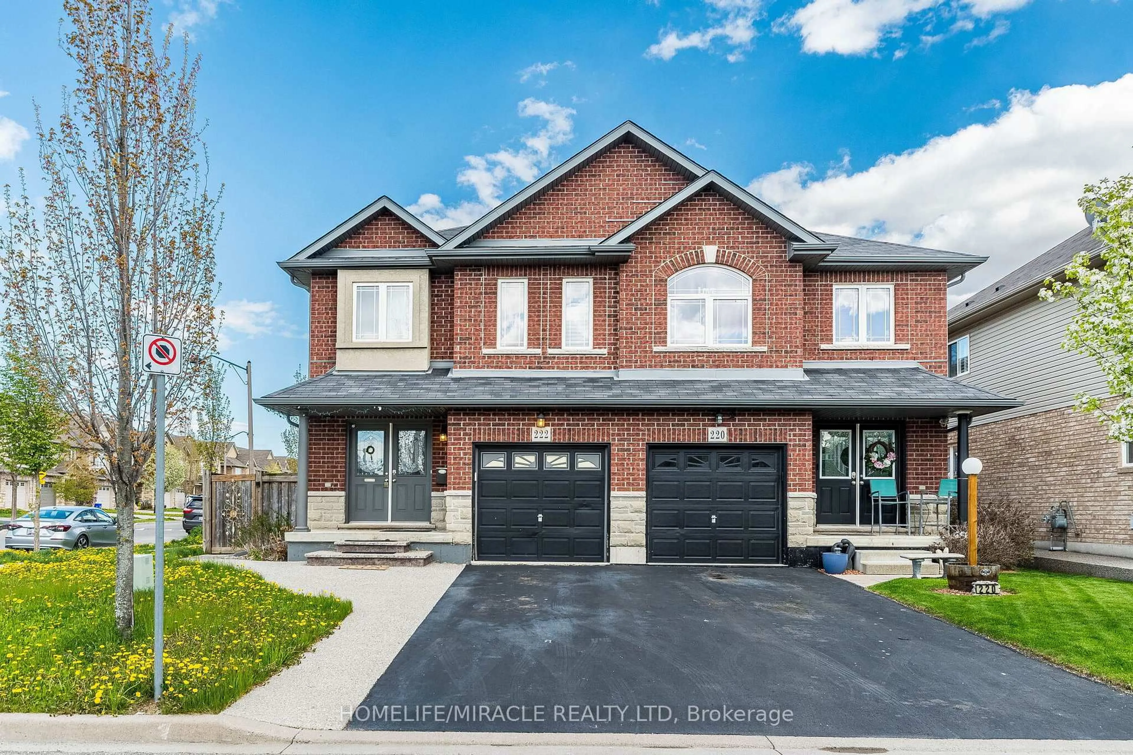 Home with brick exterior material, street for 222 Pelech Cres, Hamilton Ontario L0R 1P0
