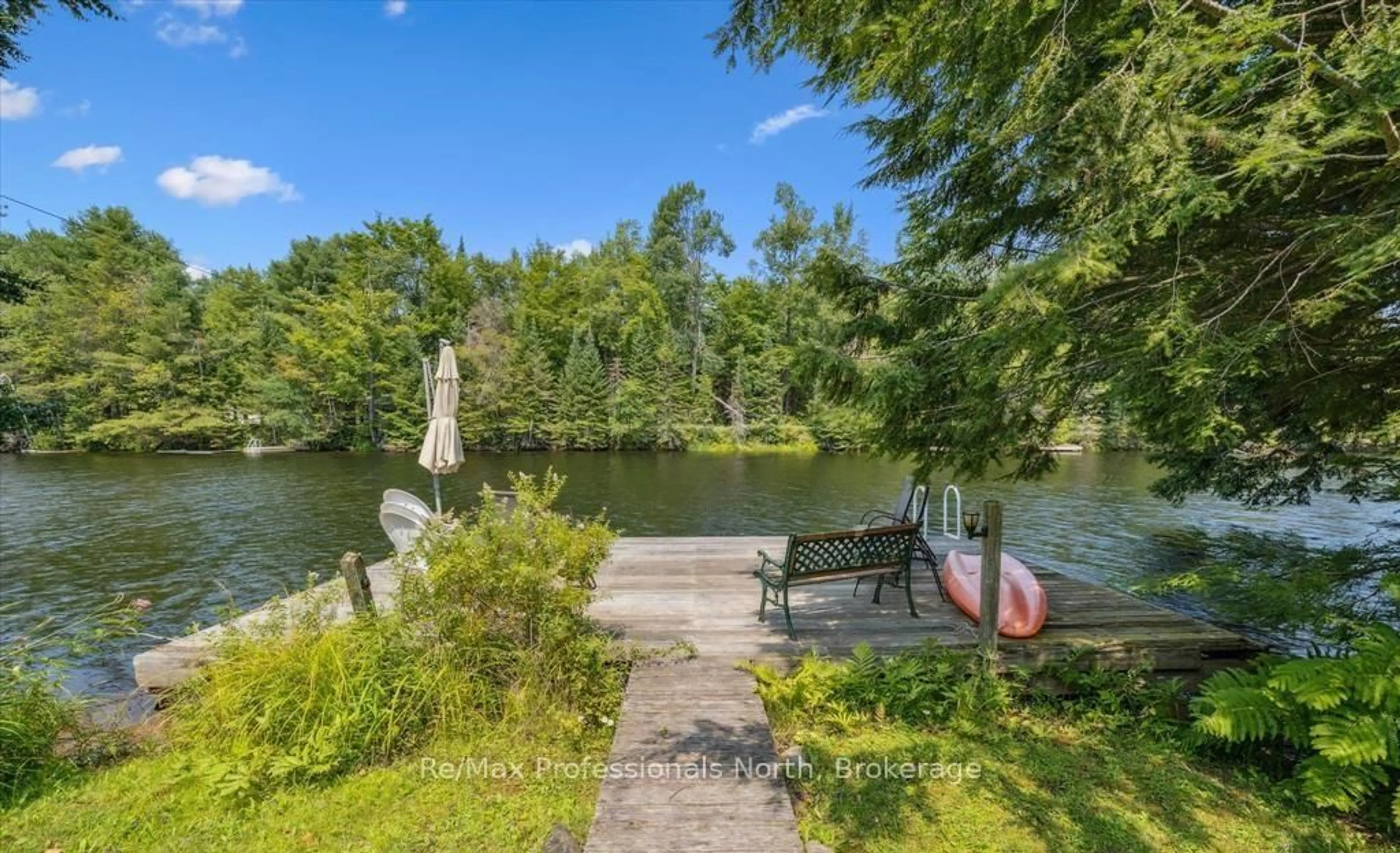 Patio, water/lake/river/ocean view for 1042 River Haven Rd, Bracebridge Ontario P1L 1X1
