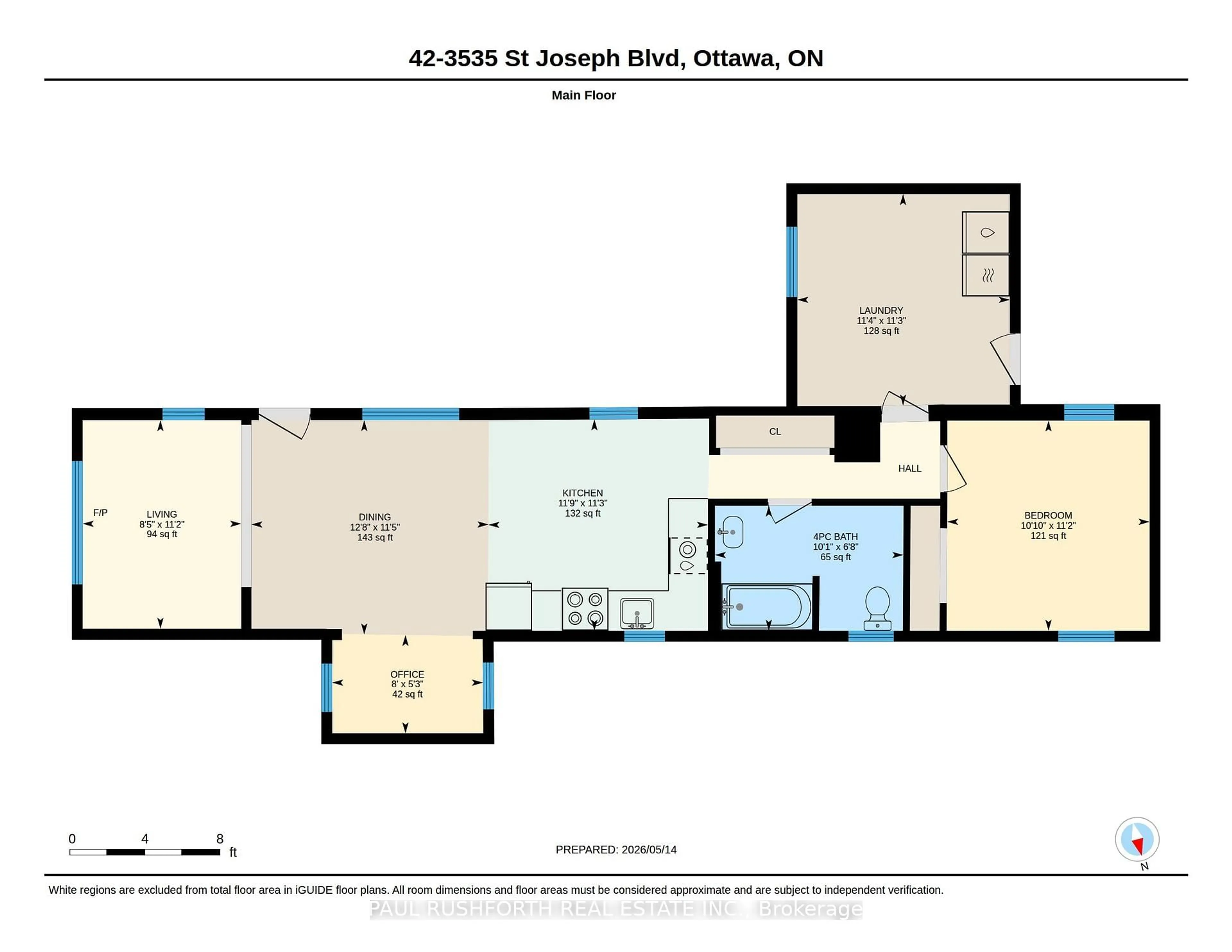 Floor plan for 3535 St Joseph Blvd #42, Ottawa Ontario K1C 1T1