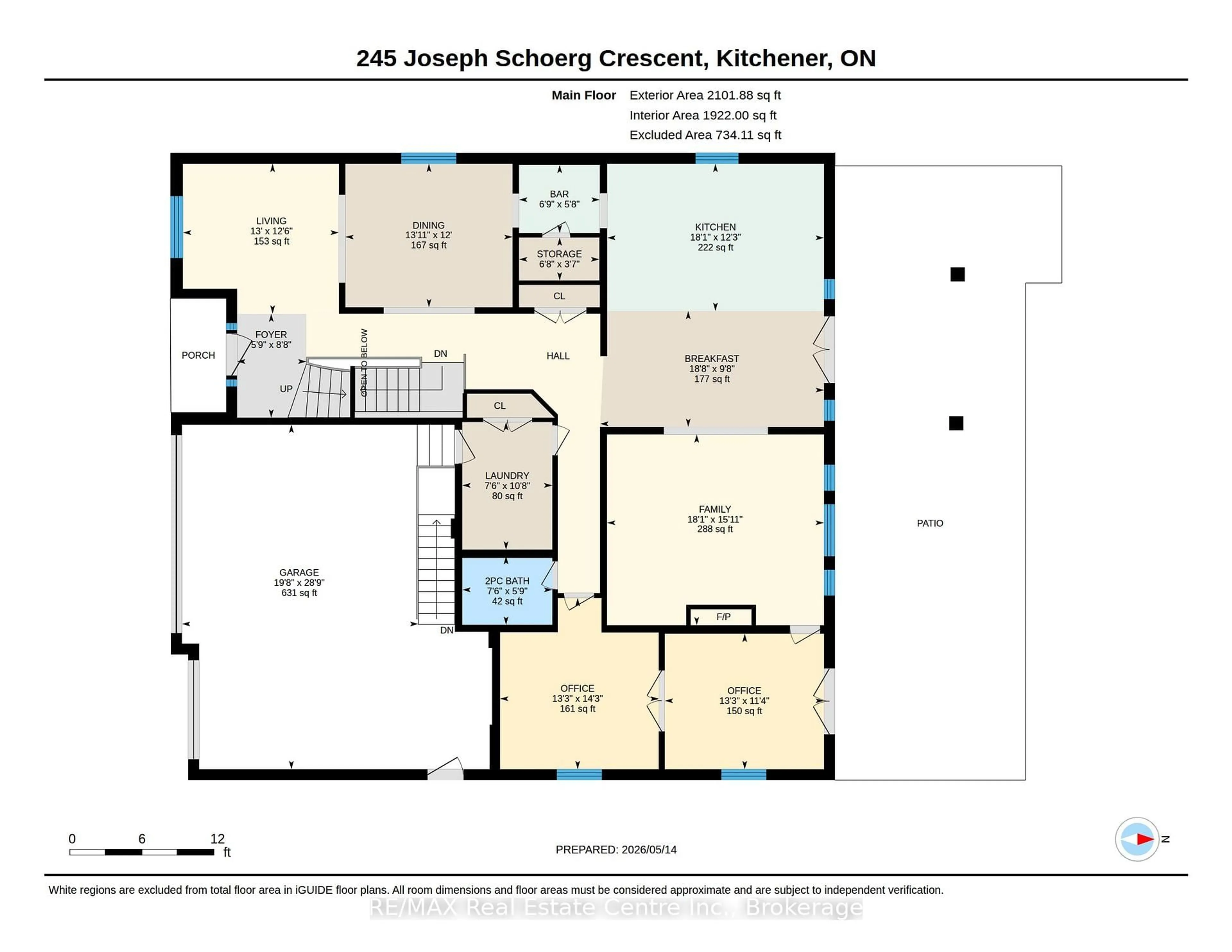 Floor plan for 245 Joseph Schoerg Cres, Kitchener Ontario N2P 2X8