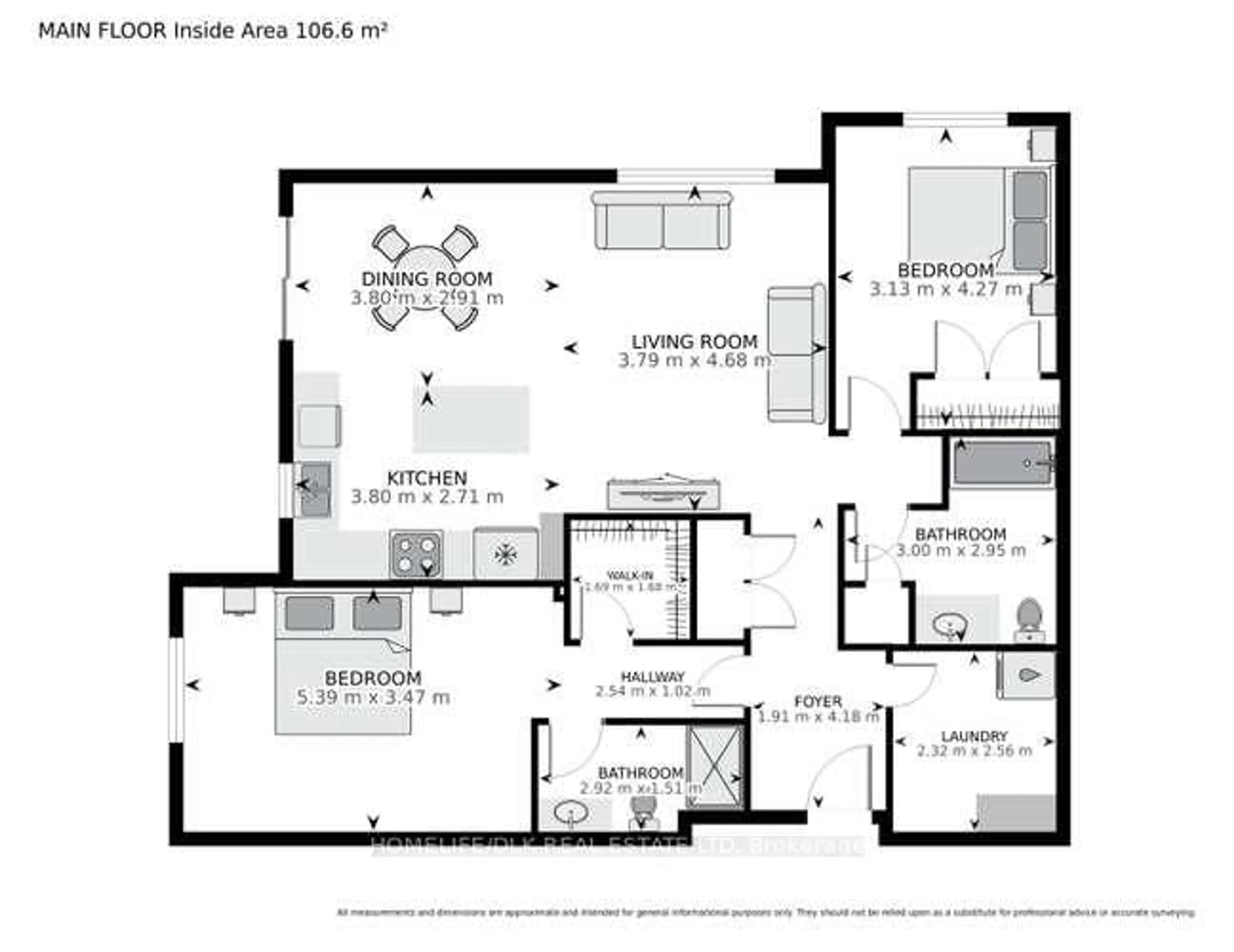 Floor plan for 1109 Millwood Ave #104, Brockville Ontario K6V 0C7