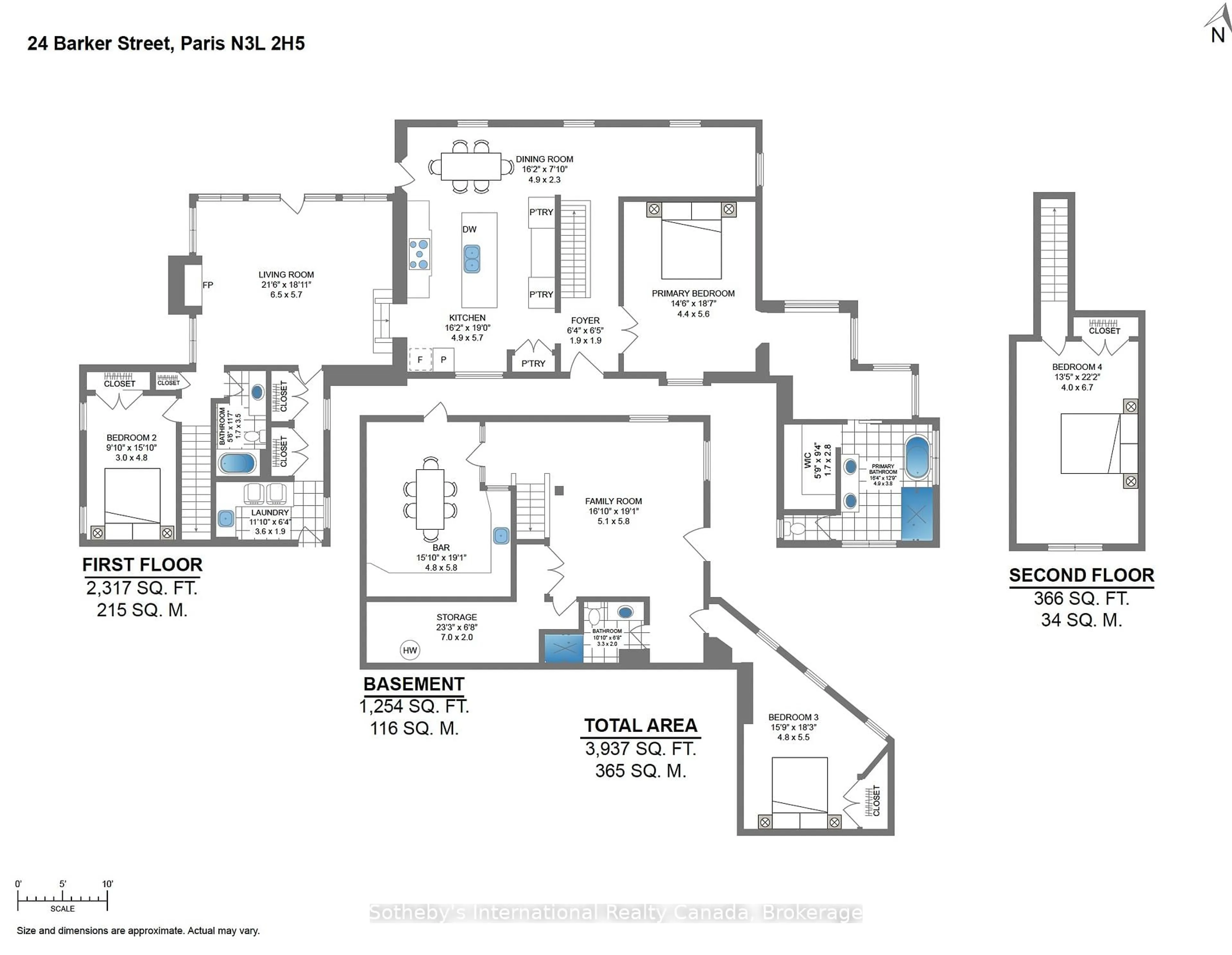 Floor plan for 24 Barker St, Brant Ontario N3L 2H5