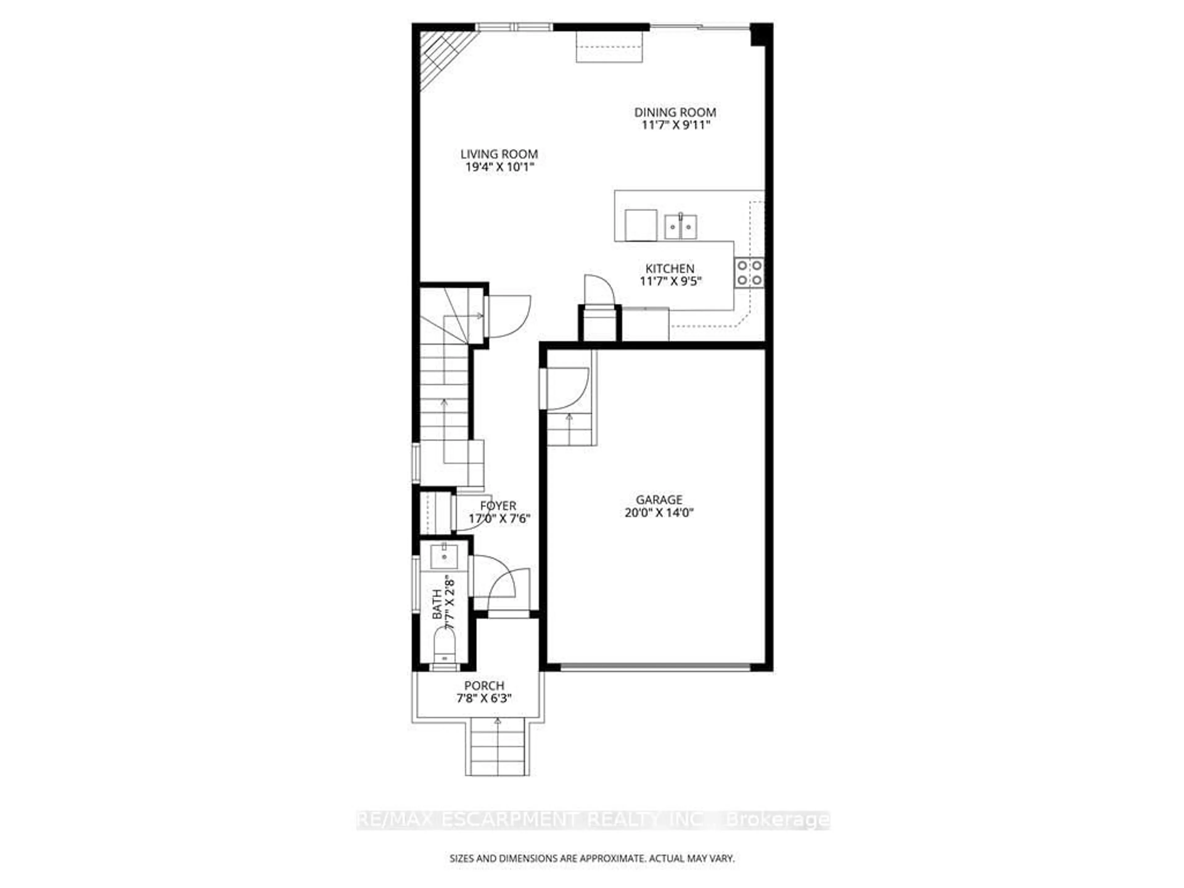 Floor plan for 73 Medici Lane #5, Hamilton Ontario L9B 0H3