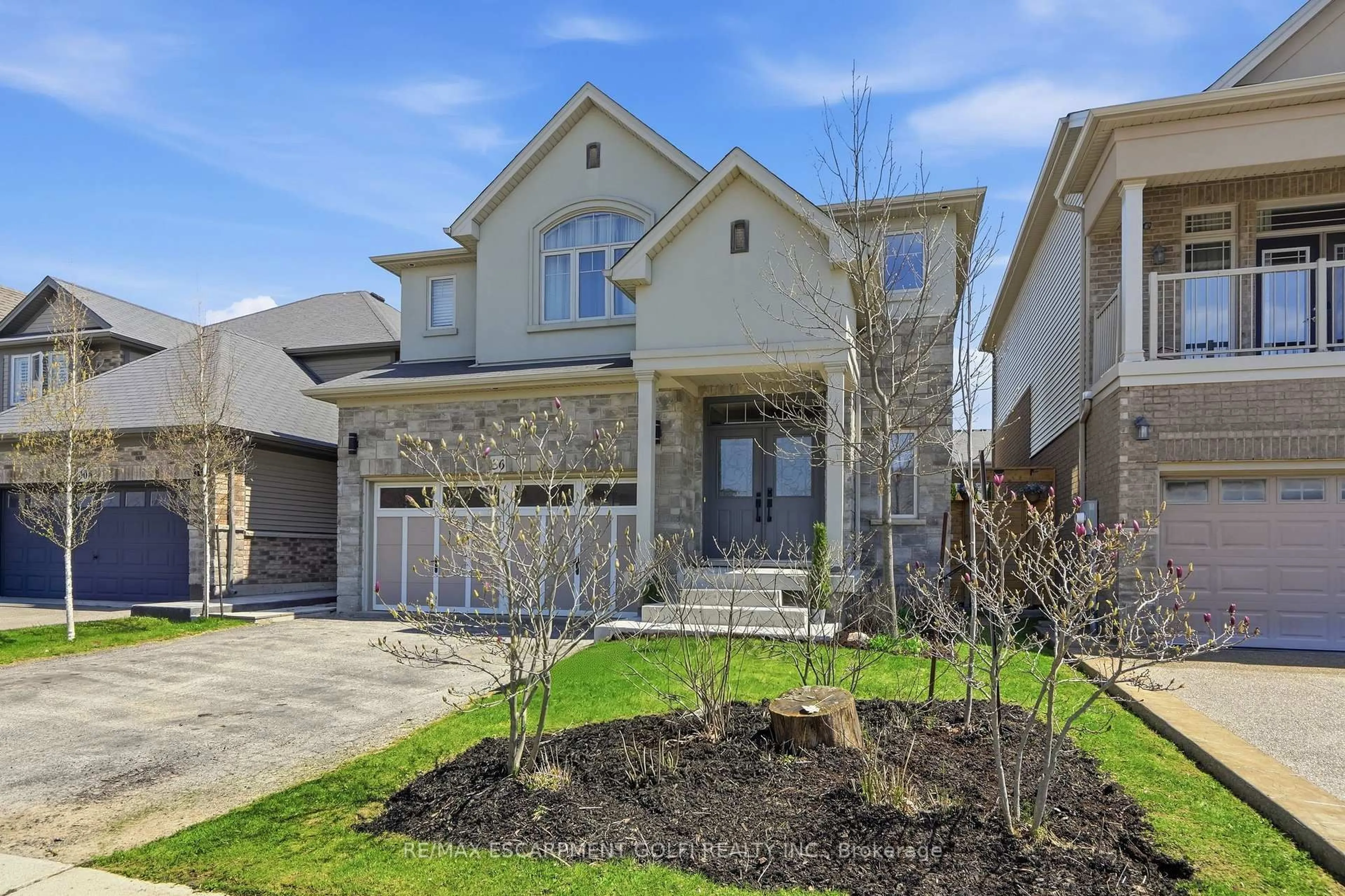 Home with brick exterior material, street for 36 Pavilion Dr, Hamilton Ontario L0R 1C0