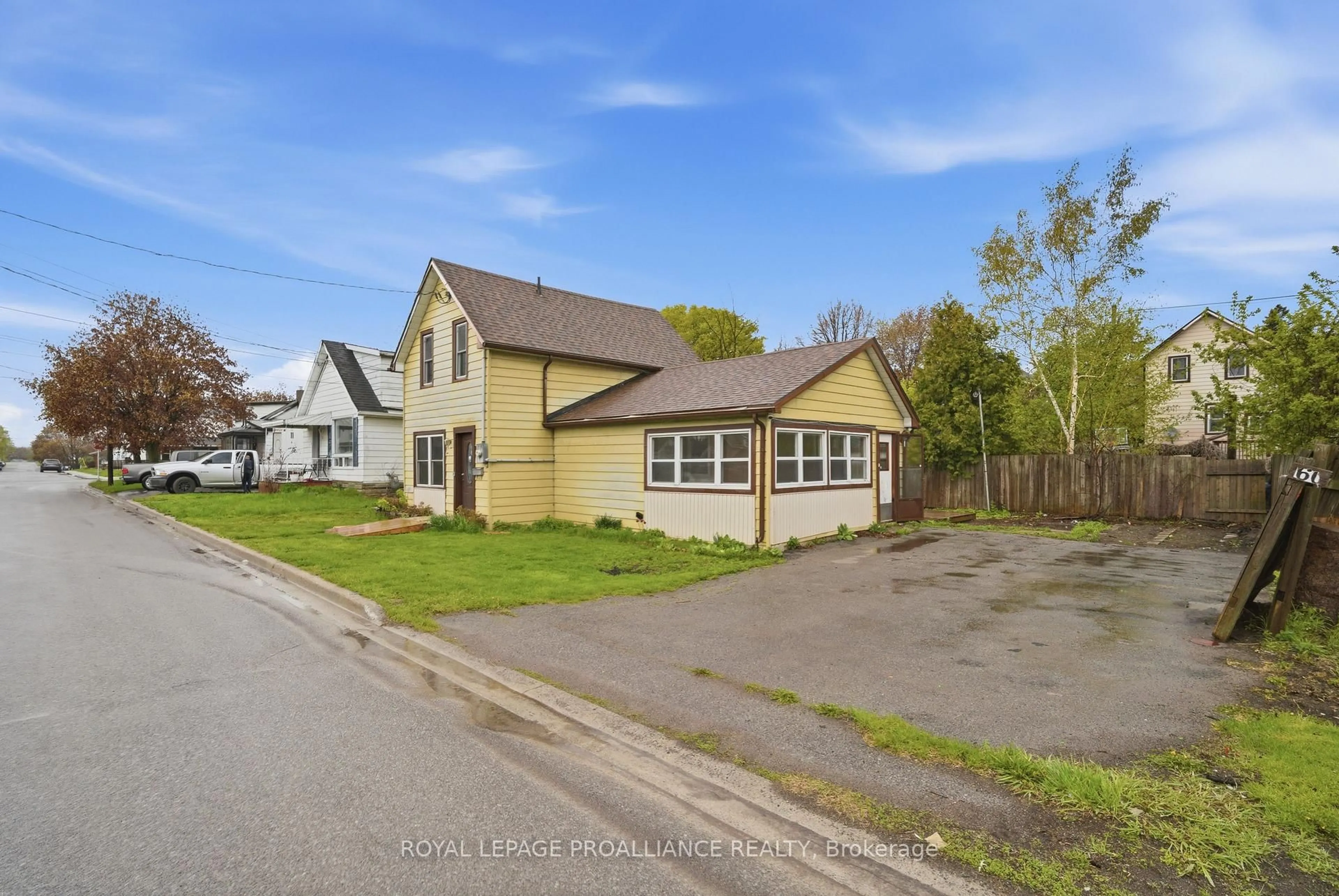 A pic from outside/outdoor area/front of a property/back of a property/a pic from drone, street for 58 John St, Quinte West Ontario K8V 1J8
