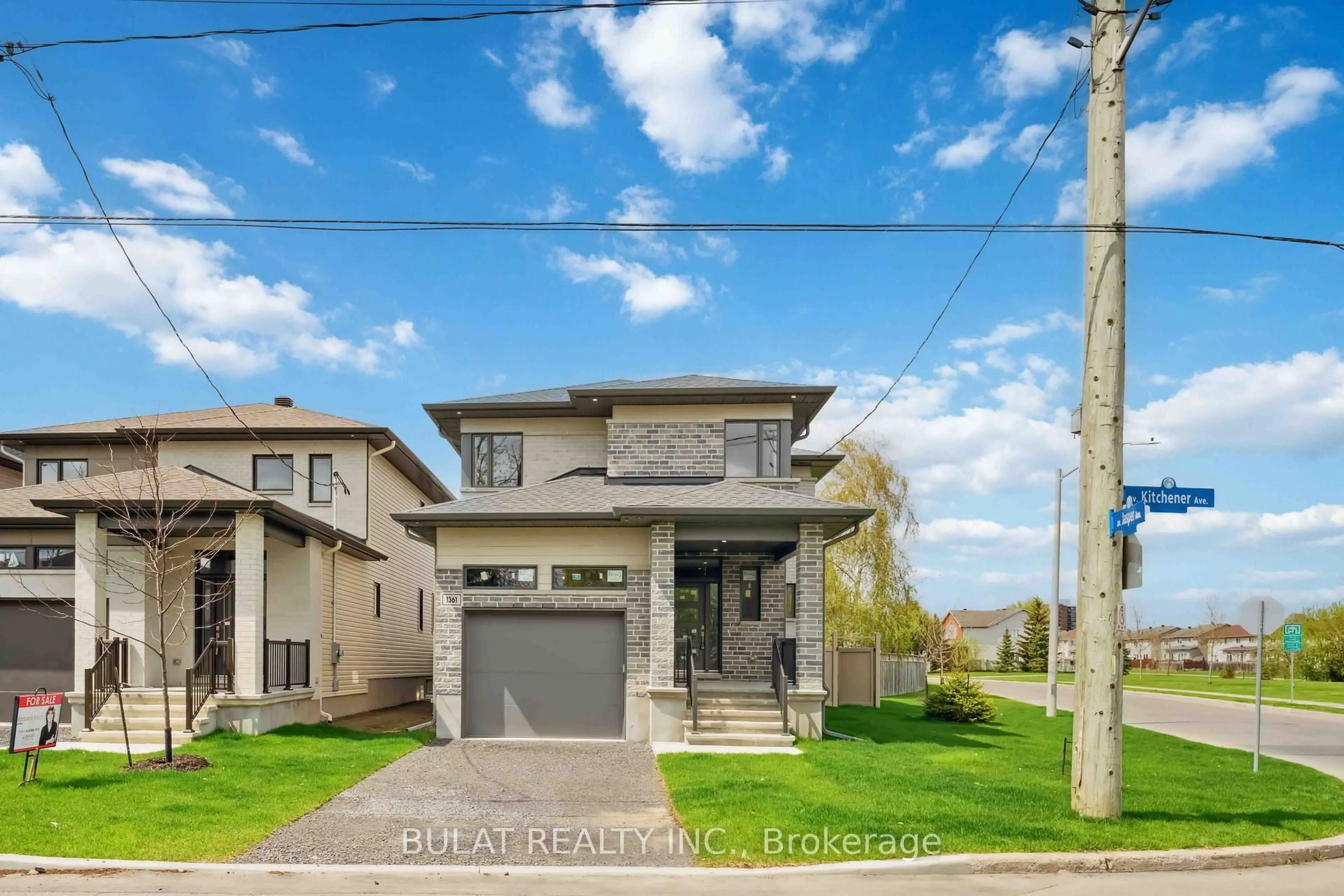 Home with brick exterior material, street for 1361 Kitchener Ave, Ottawa Ontario K1V 6W1