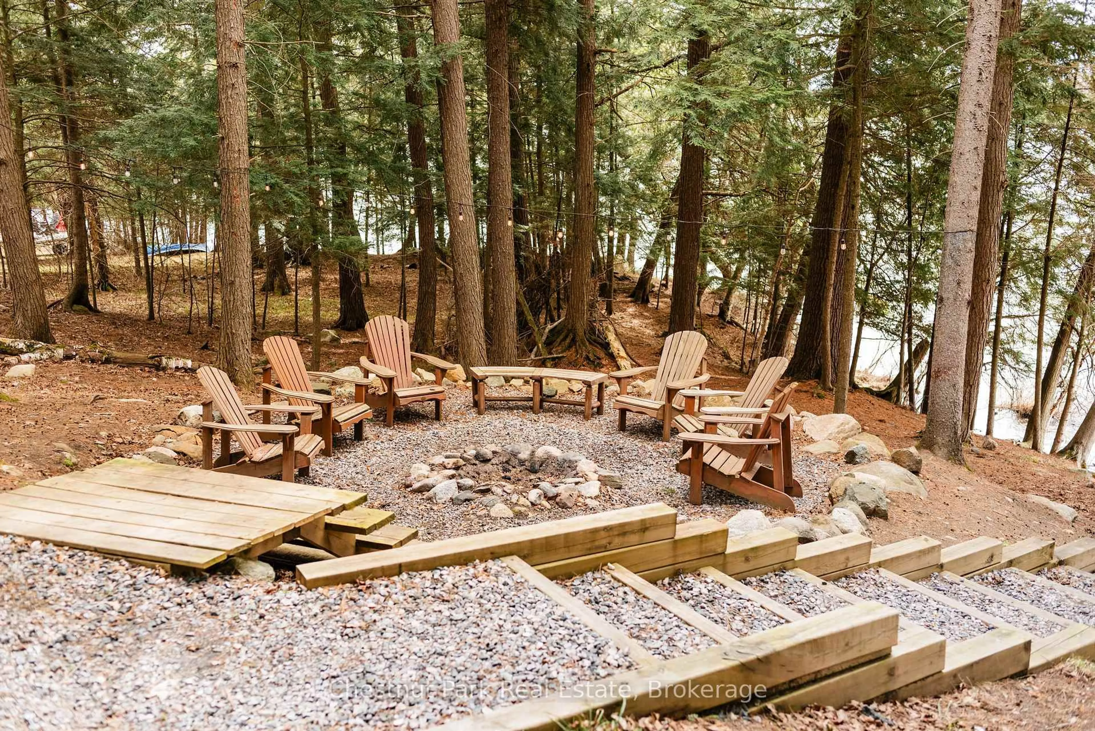 Patio, forest/trees view for 9 Jeffery Rd, Parry Sound Remote Area Ontario P0A 1X0
