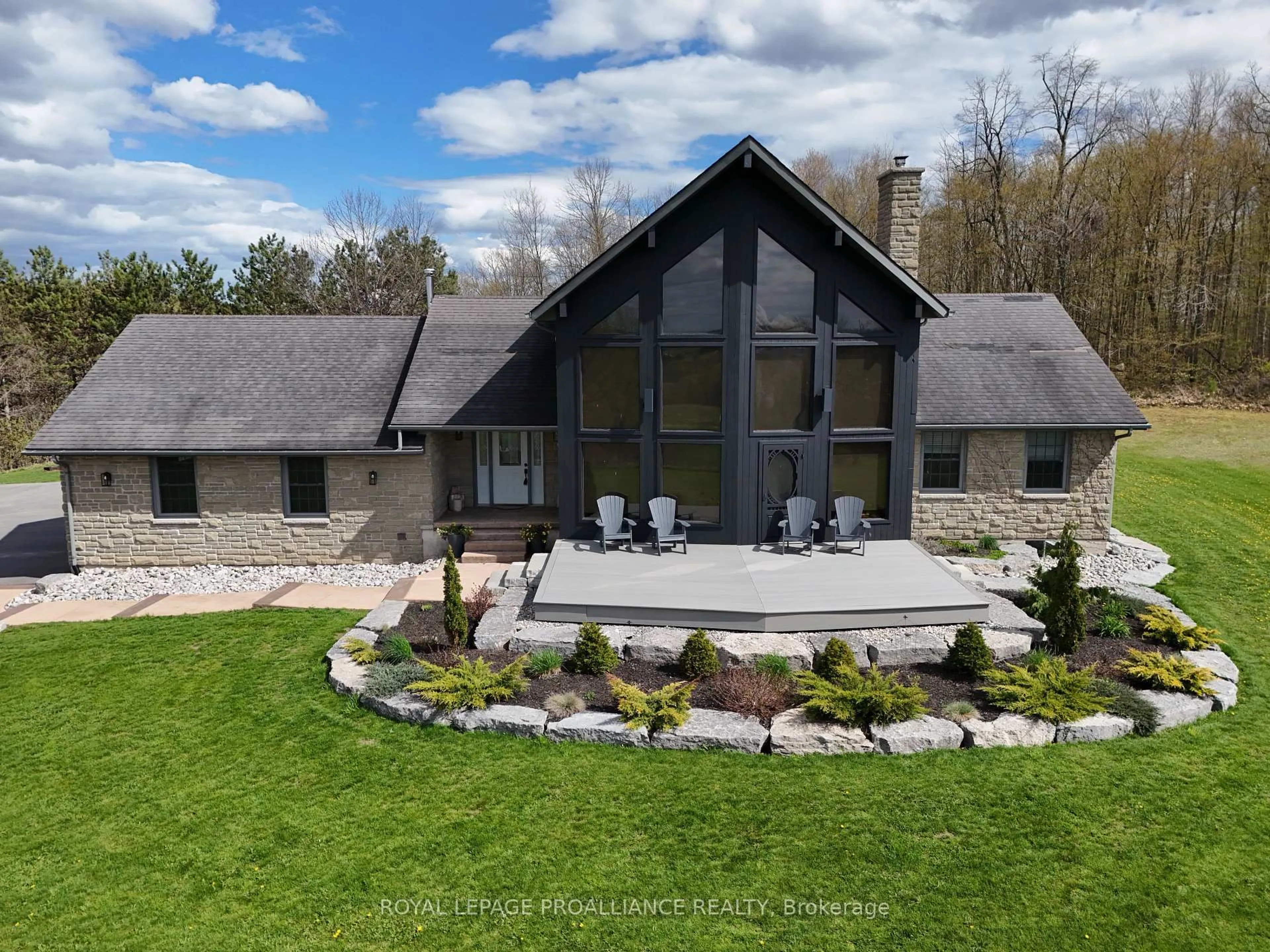 A pic from outside/outdoor area/front of a property/back of a property/a pic from drone, mountain view for 418 Wilson Rd, Stirling Ontario K0K 3E0