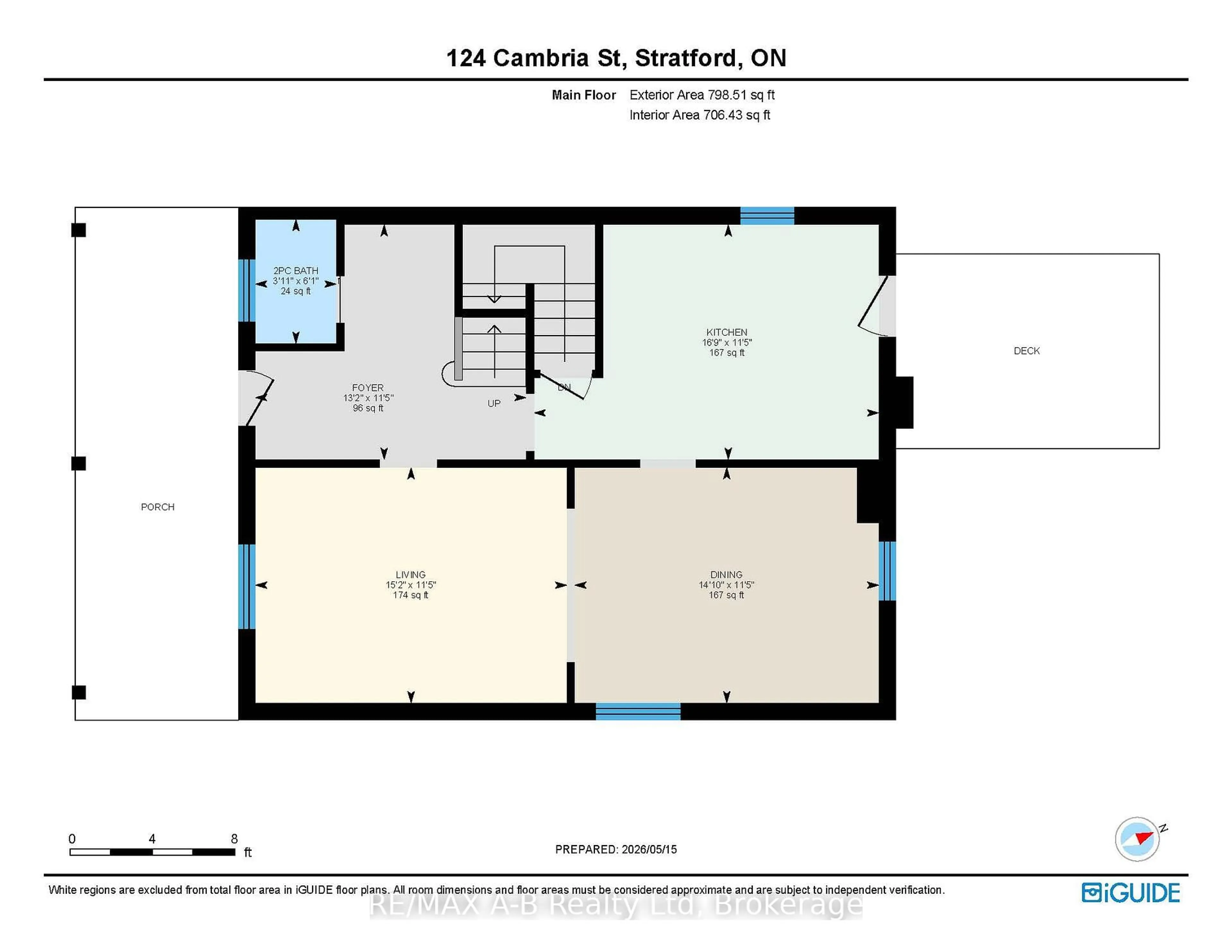 Floor plan for 124 Cambria St, Stratford Ontario N5A 1H3