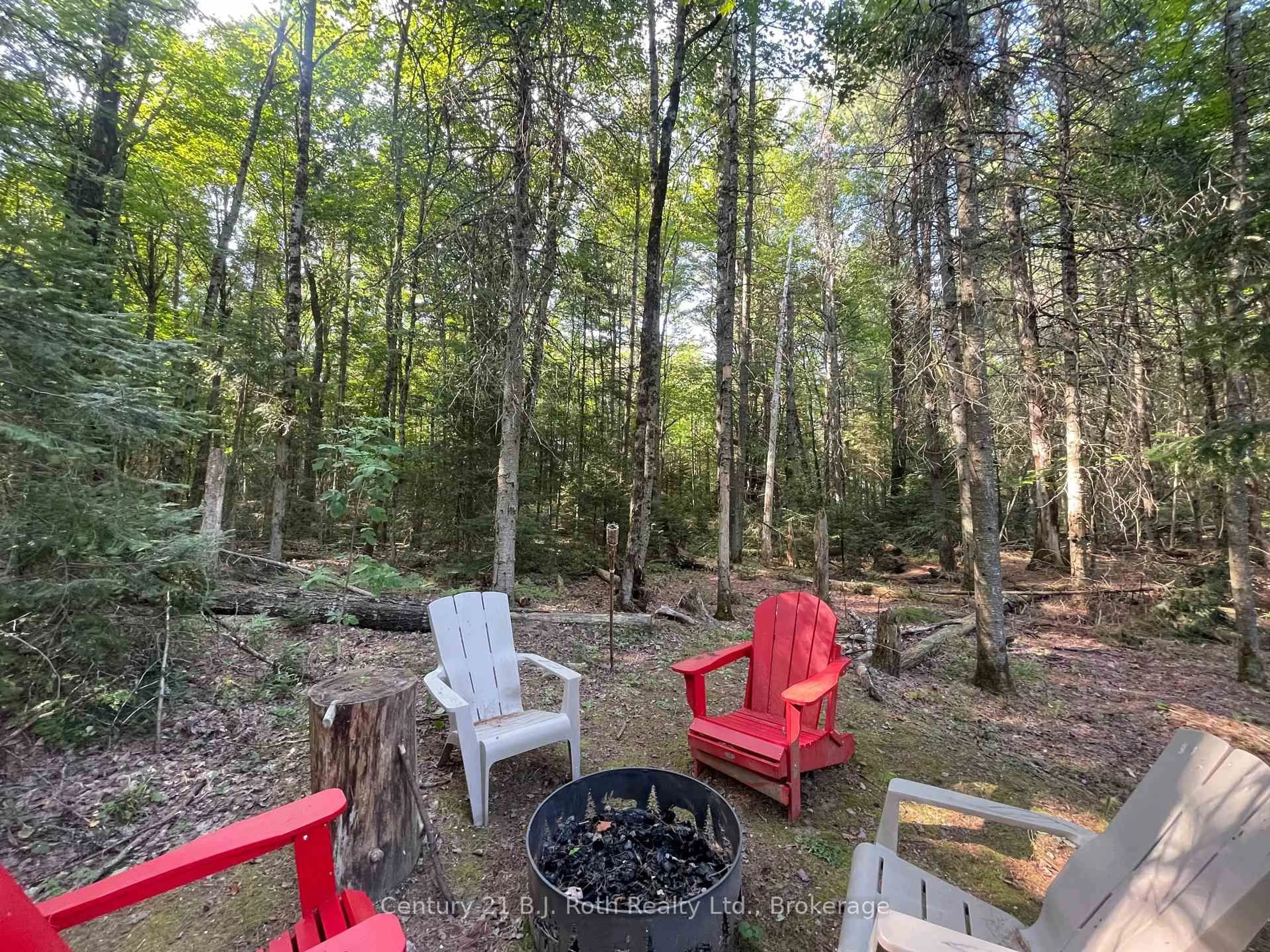Patio, forest/trees view for 1047 Bonnie Lake Camp Rd #804, Bracebridge Ontario P1L 1L9