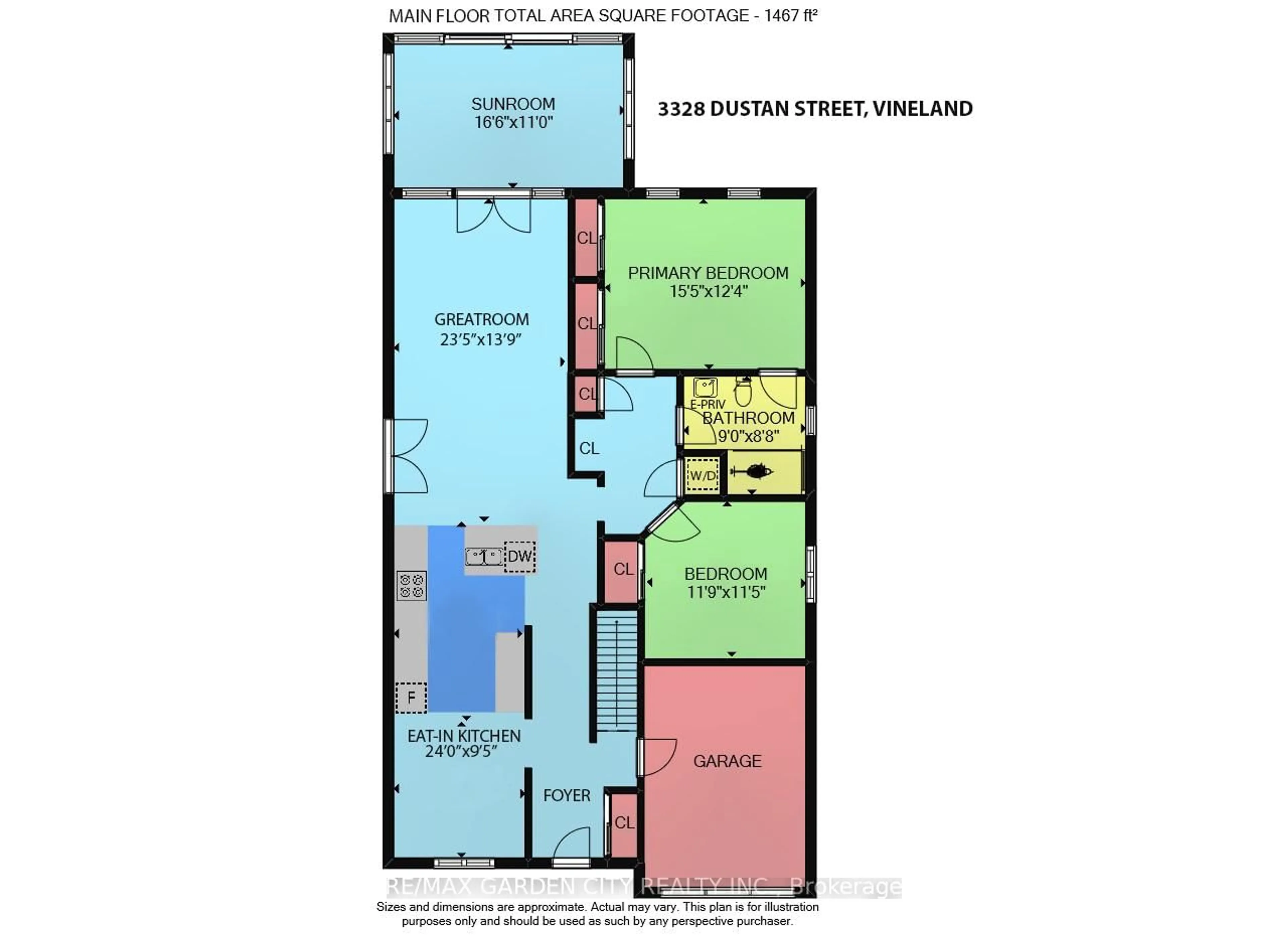 Floor plan for 3328 DUSTAN St, Lincoln Ontario L0R 2E0