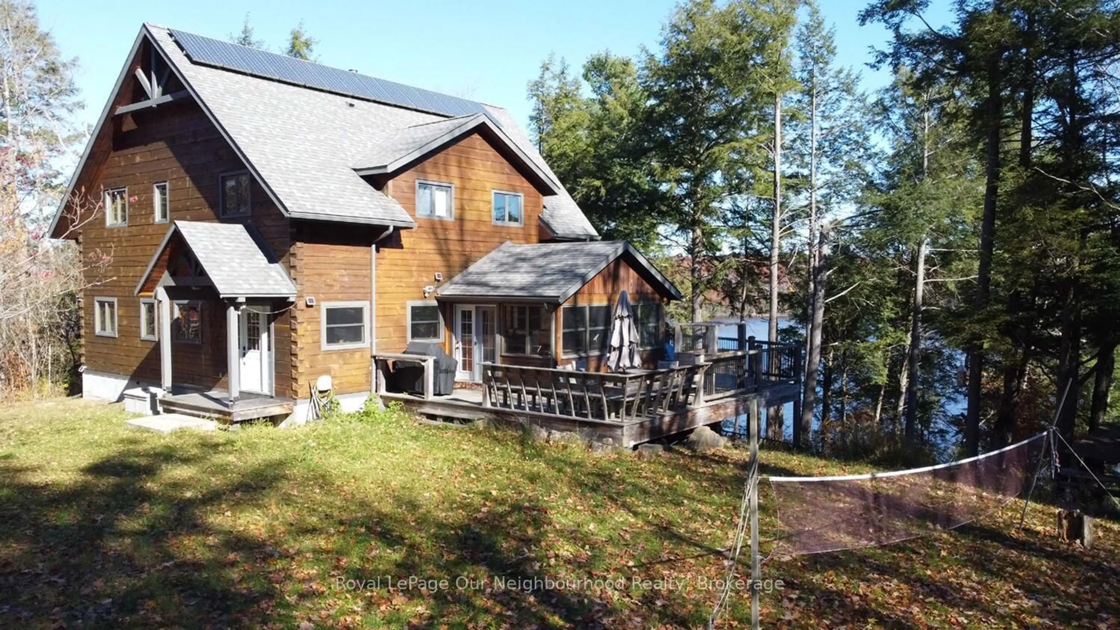 Patio, water/lake/river/ocean view for 277 Lake Tangamong West Shore Landing, Limoges Ontario K0K 2M0