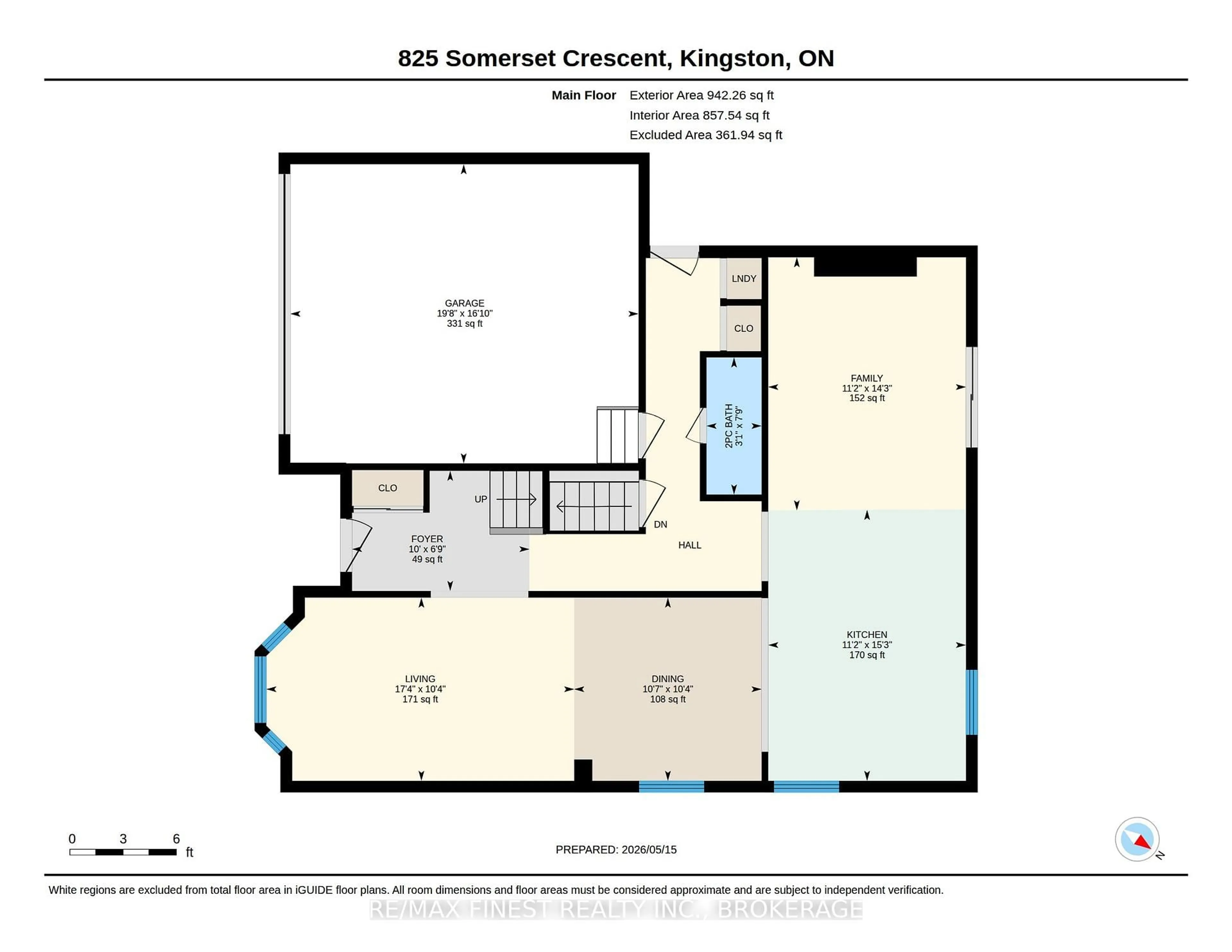 Floor plan for 825 SOMERSET Cres, Kingston Ontario K7P 1G3