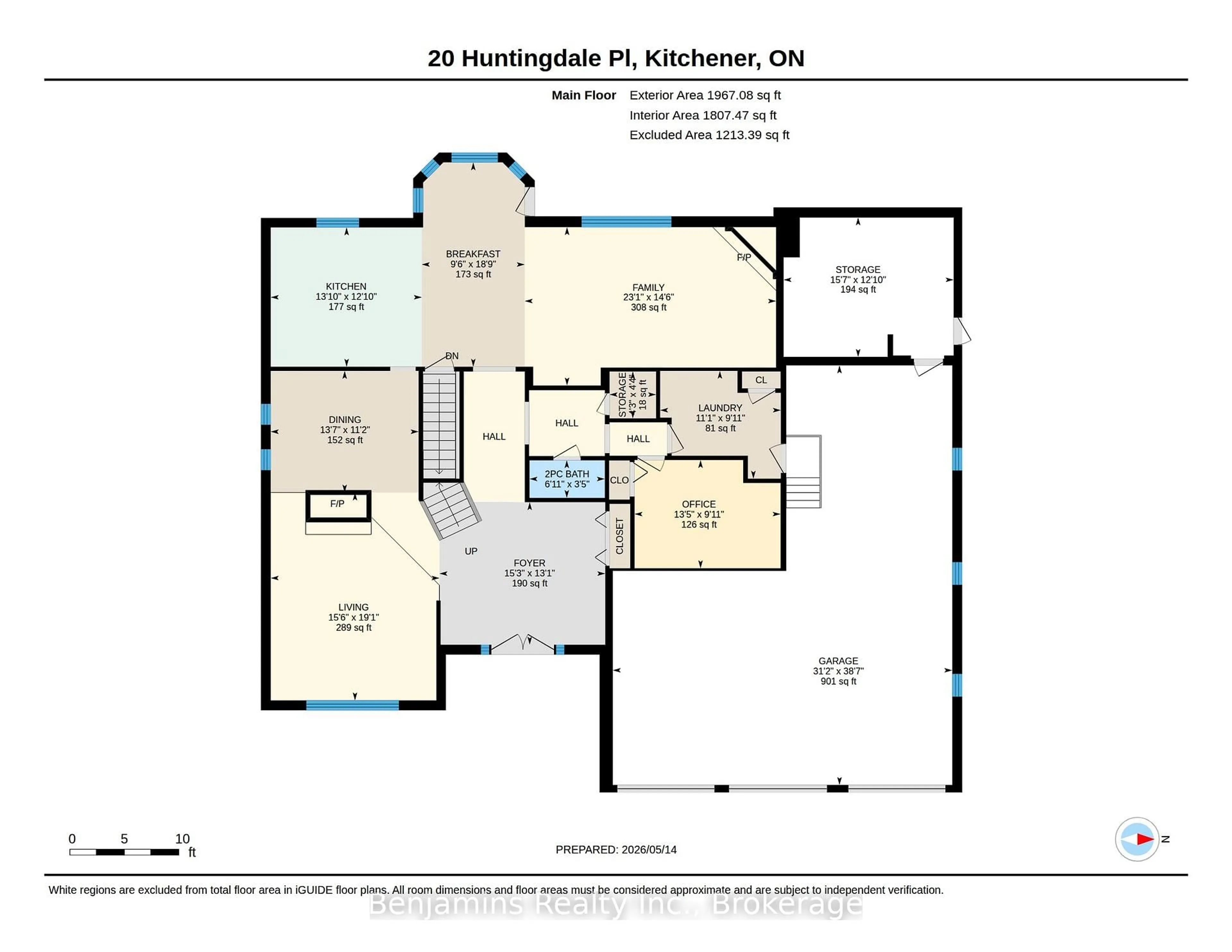 Floor plan for 20 Huntingdale Pl, Kitchener Ontario N2A 3K6