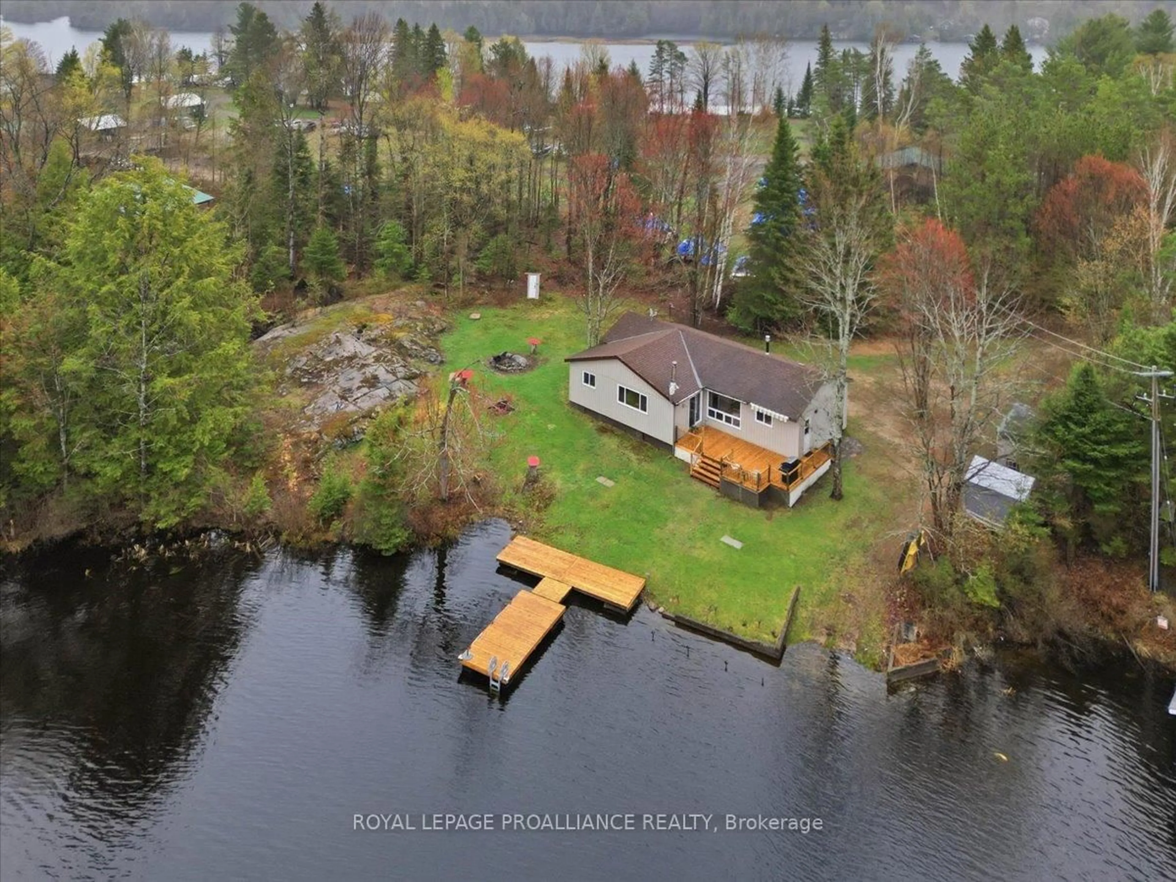A pic from outside/outdoor area/front of a property/back of a property/a pic from drone, water/lake/river/ocean view for 159A Granny's Lane, Hastings Ontario K0L 1W0