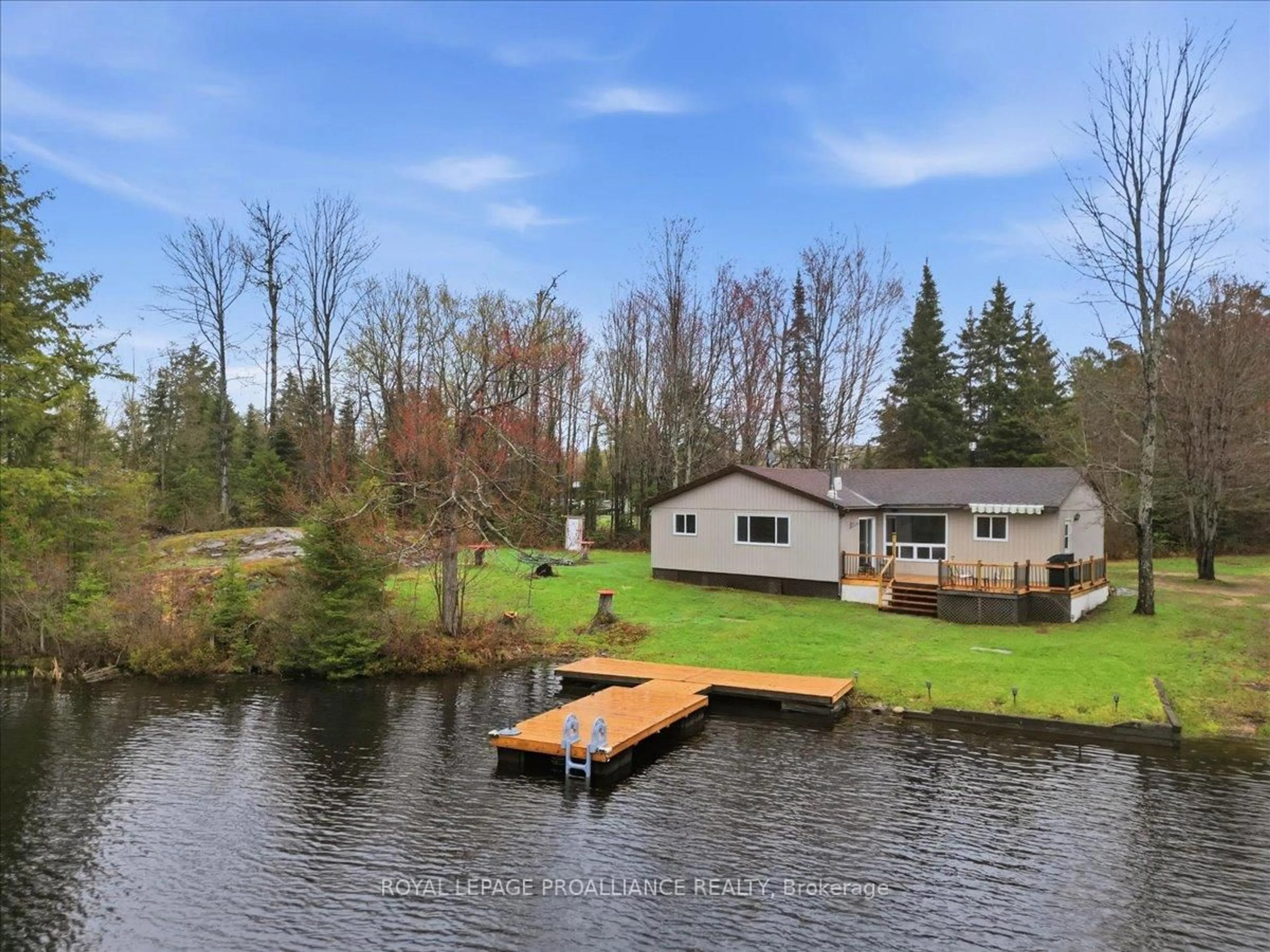 A pic from outside/outdoor area/front of a property/back of a property/a pic from drone, water/lake/river/ocean view for 159A Granny's Lane, Hastings Ontario K0L 1W0