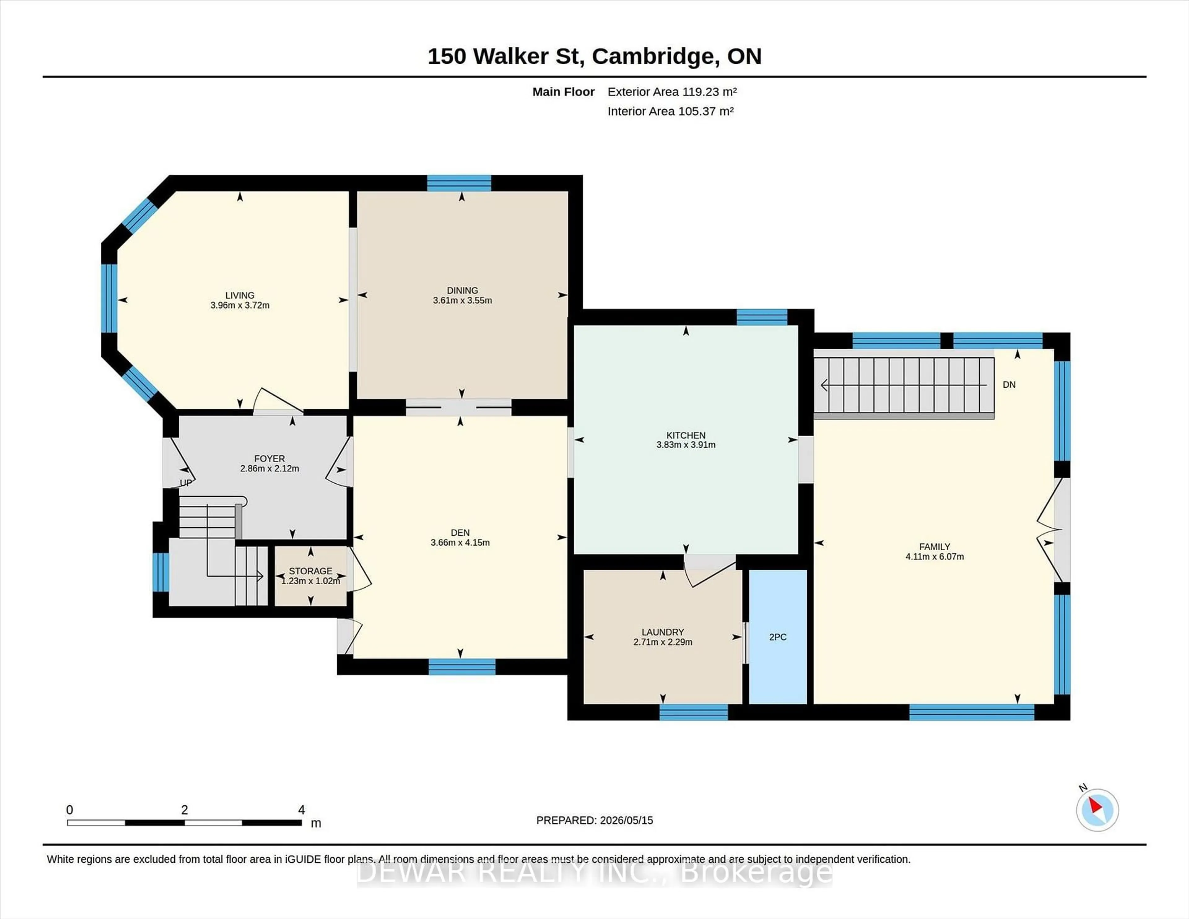 Floor plan for 150 Walker St, Cambridge Ontario N3C 2C2
